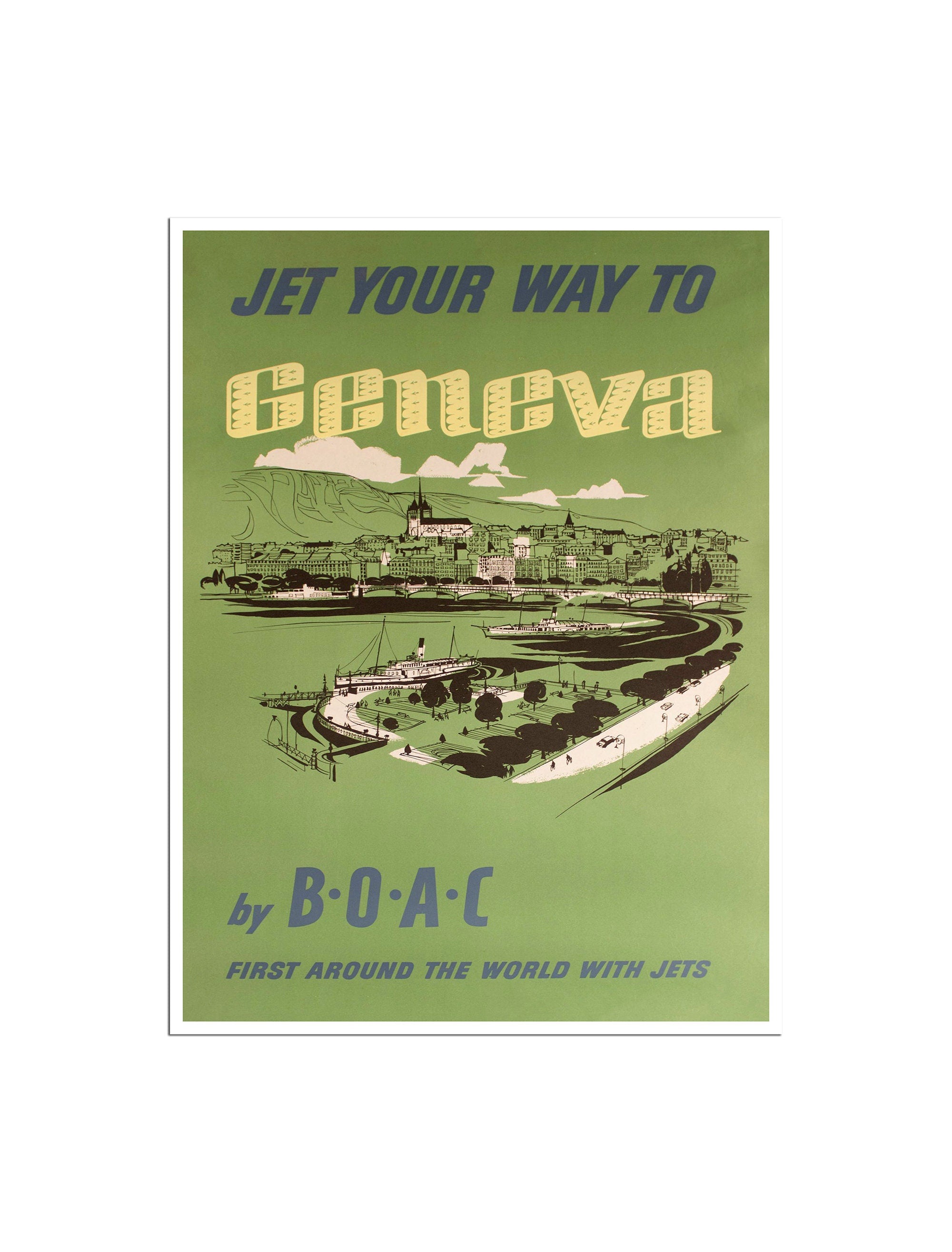 Geneva Travel Art Switzerland Poster Swiss Print (XR3693)