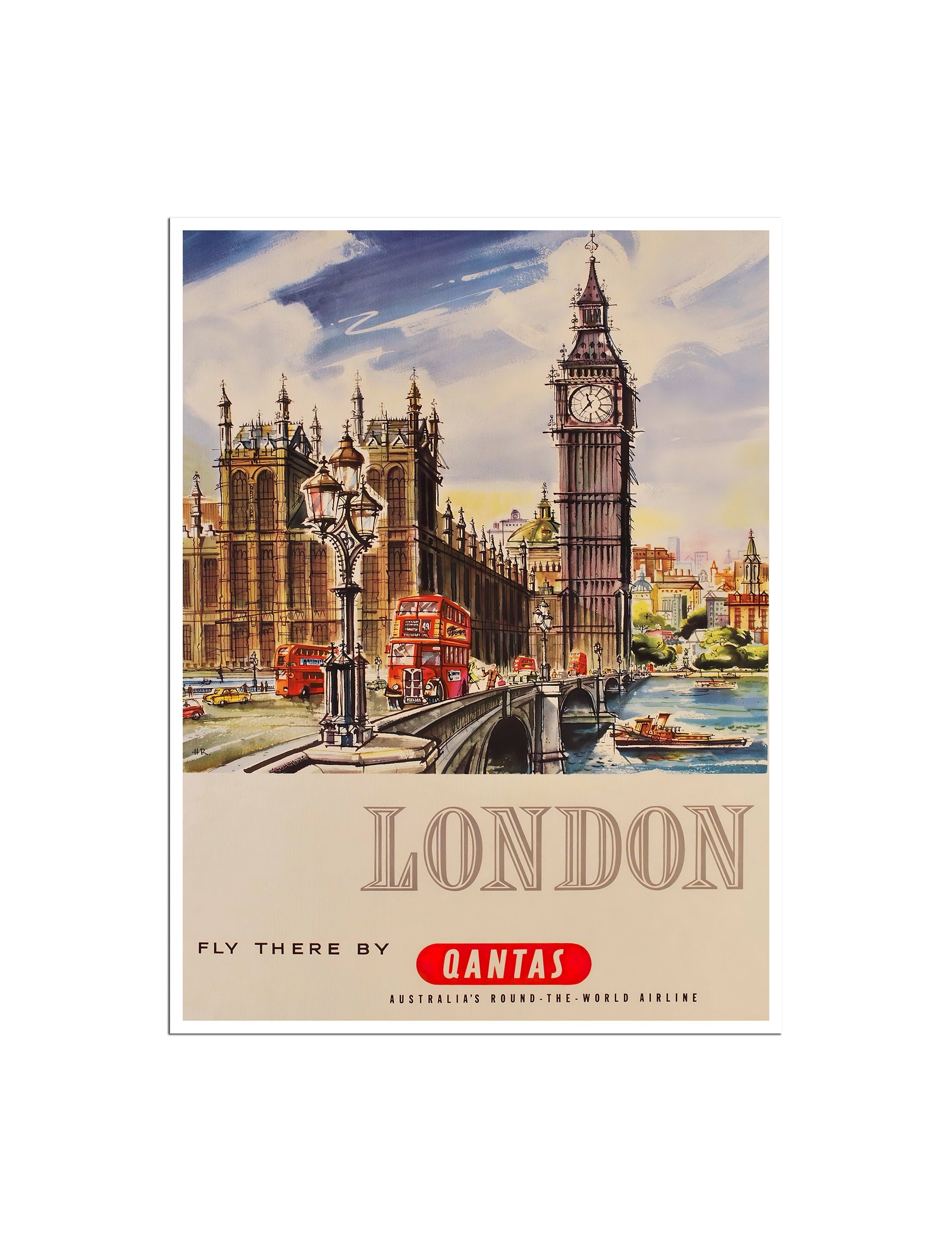 London Travel Poster England Art UK Print Vintage Tourism Ad (XR4062)