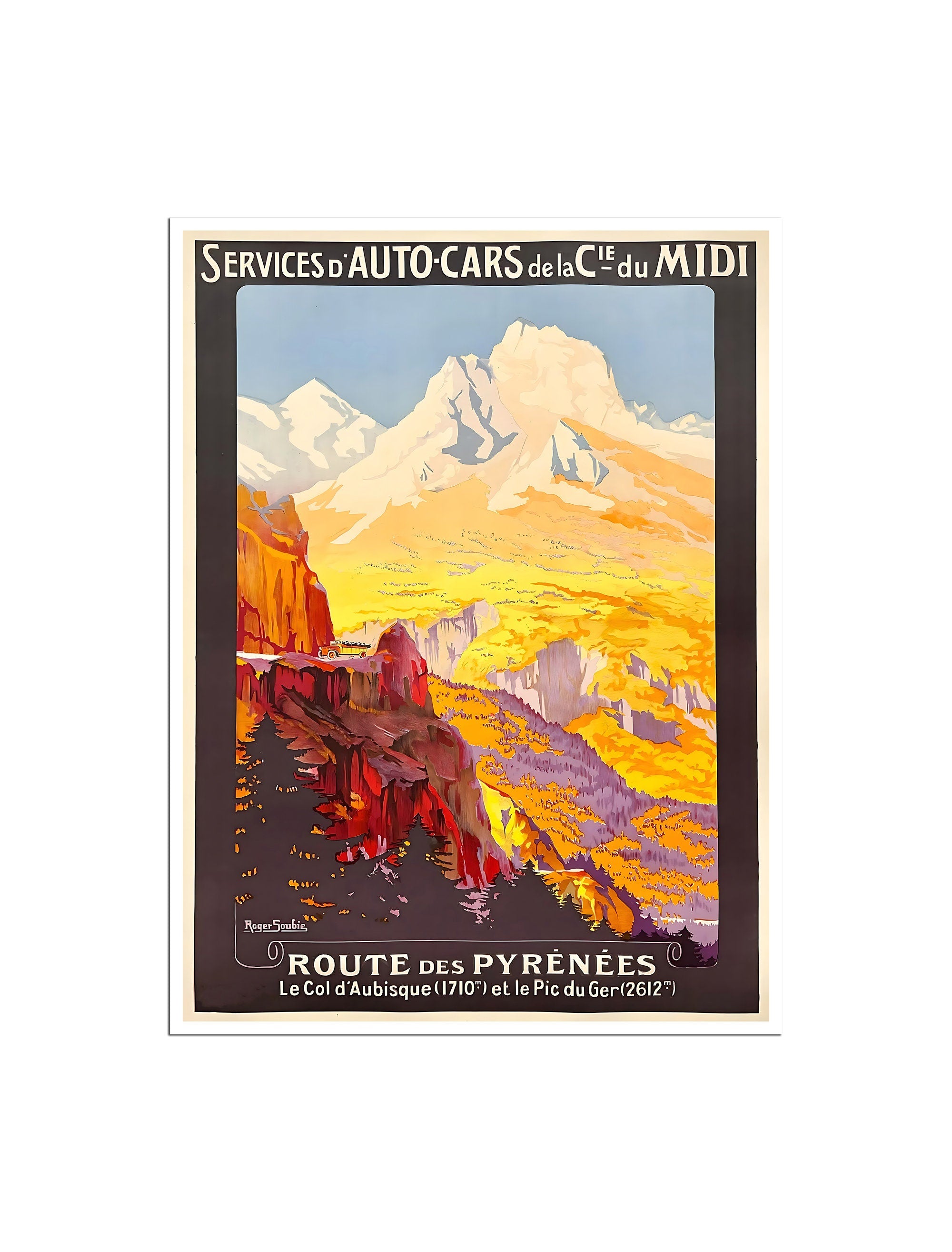 Pyrenees Travel Poster Spain Print Spanish Wall Art (XR4801)