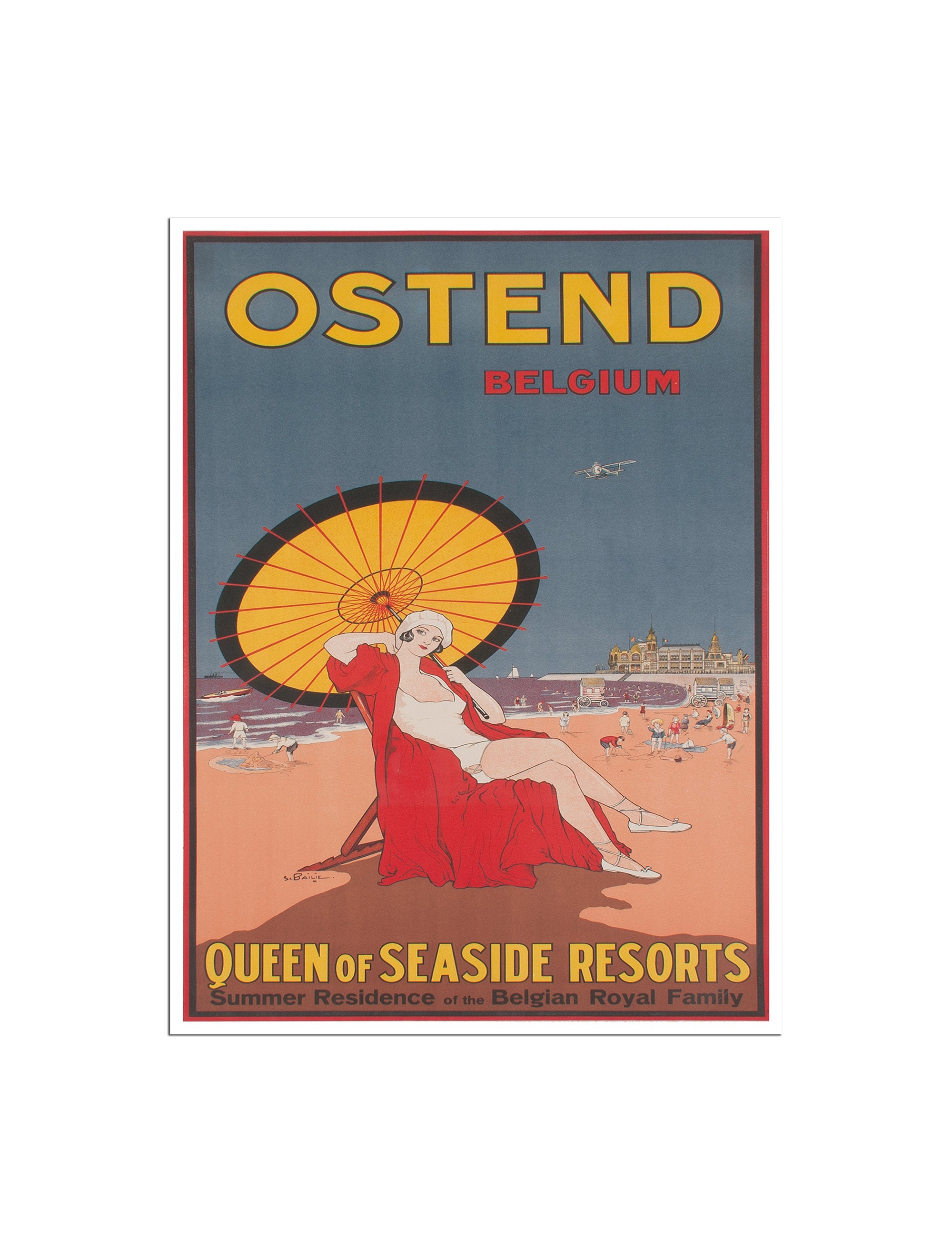 Ostend Travel Poster Belgium Beaches Art Print (XR3804)