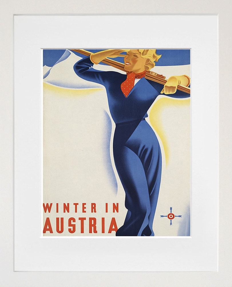 Austria Ski Poster Winter