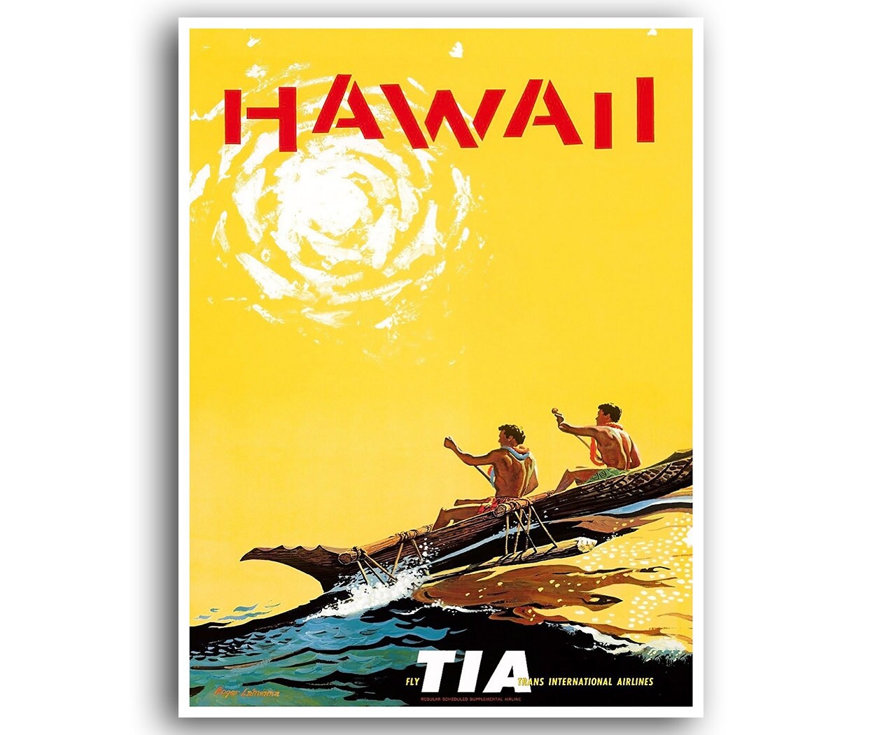 Hawaii Art Vintage Travel Poster Print Home Wall Decor (XR967)