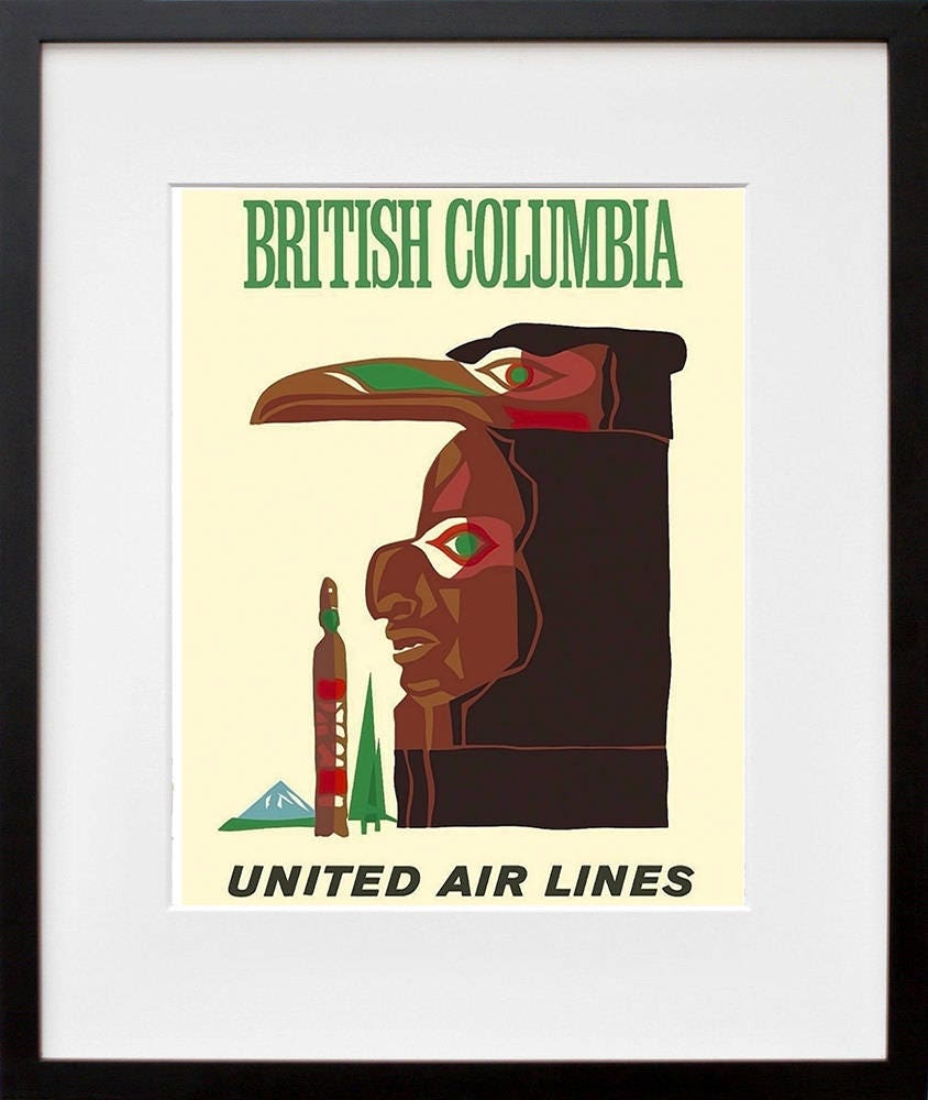 BC British Columbia Canada Gift Art Print Travel Poster Vintage Home Decor (XR1444)