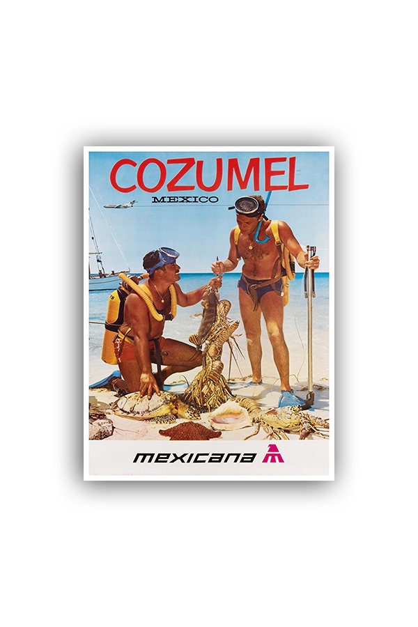 Retro Travel Art Cozumel Sports Poster Home Decor Vintage Print (H432)