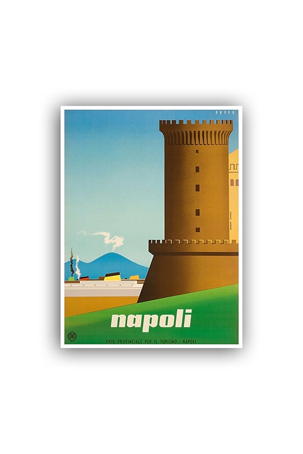 Naples Italy Travel Poster Home Decor Italian Wall Art Print (XR1016)