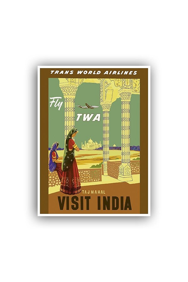 Taj Mahal India Art Home Decor Travel Poster Print Vintage (XR1032)