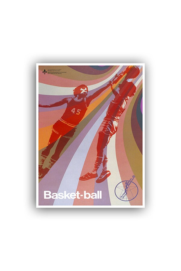 Basketball Poster Retro Travel Print Olympics Art Home Decor (H335)