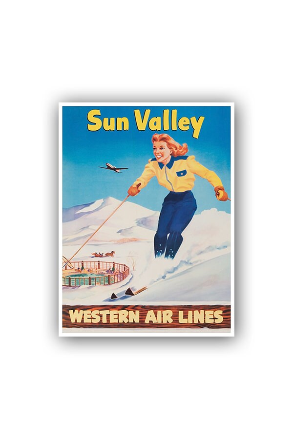 Travel Poster Sun Valley Sports Ski Art Home Decor Vintage Print (H472)