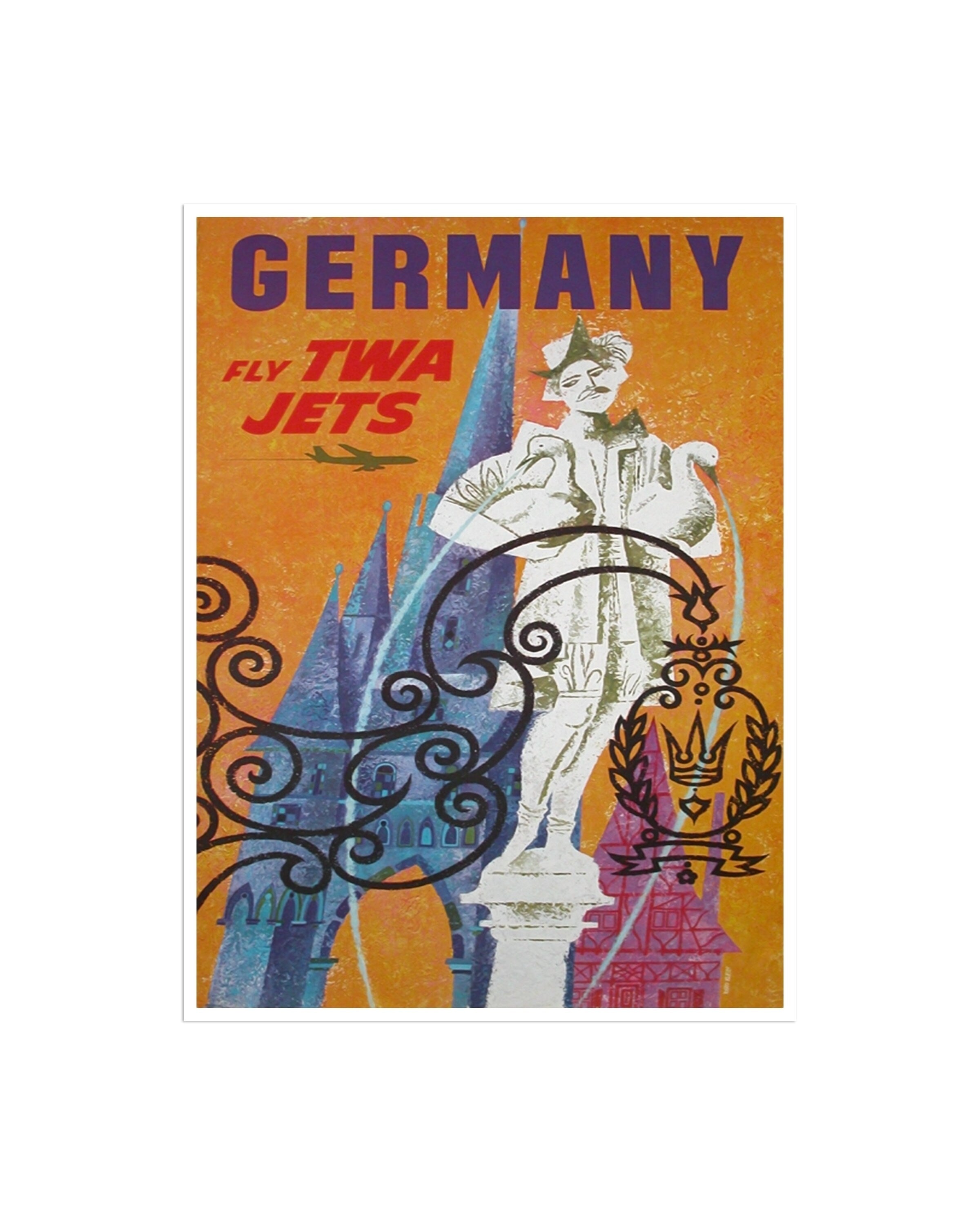 Vintage Travel Poster Germany Art Print German Home Decor (XR1753)