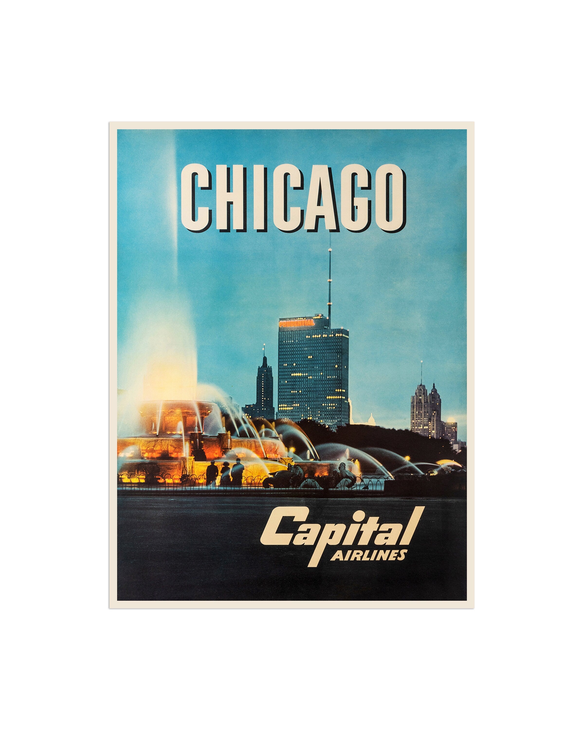 Travel Poster Chicago Art Retro Print Vintage Home Decor (H634)