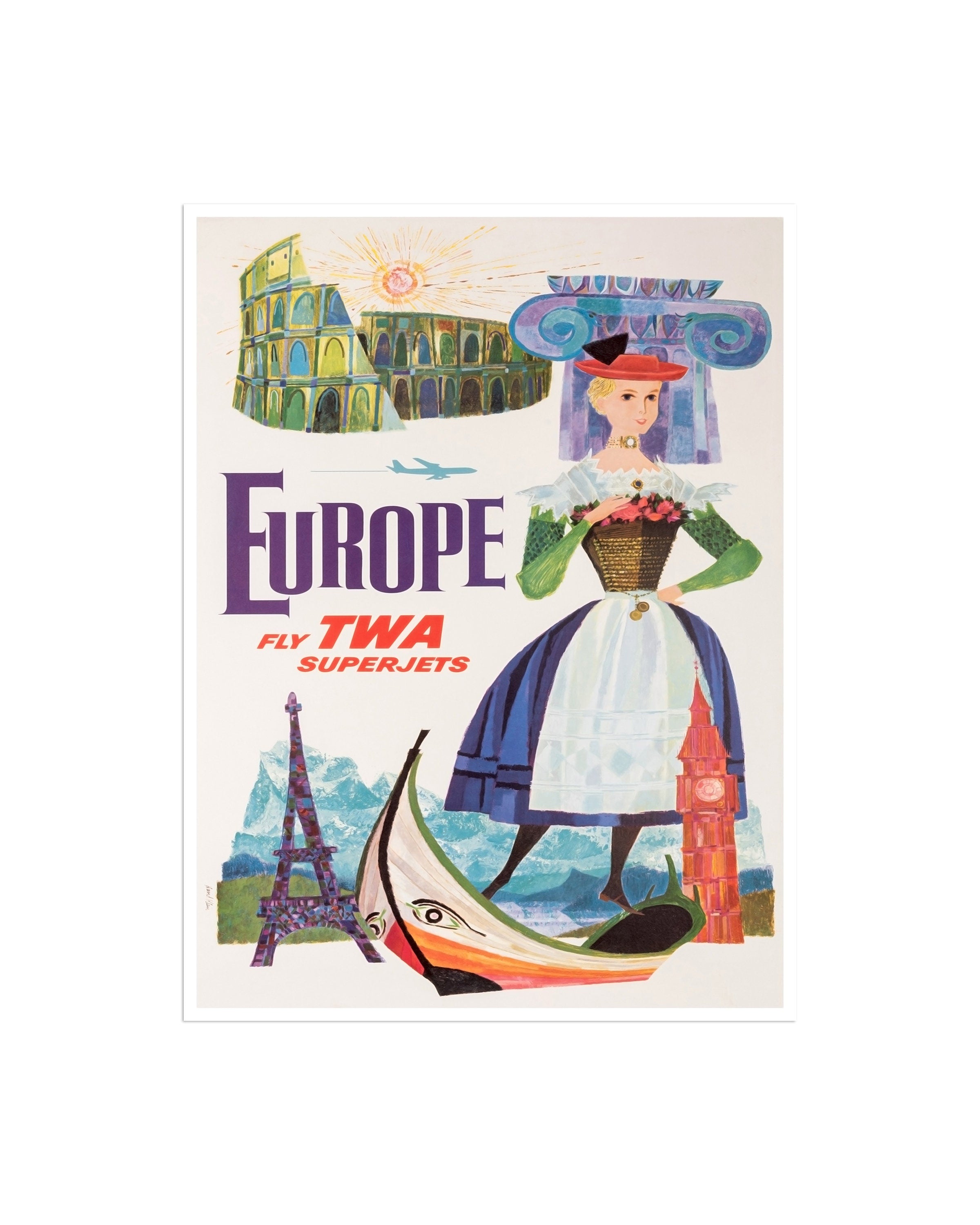Europe Travel Poster Art Tourism Print (XR1925)