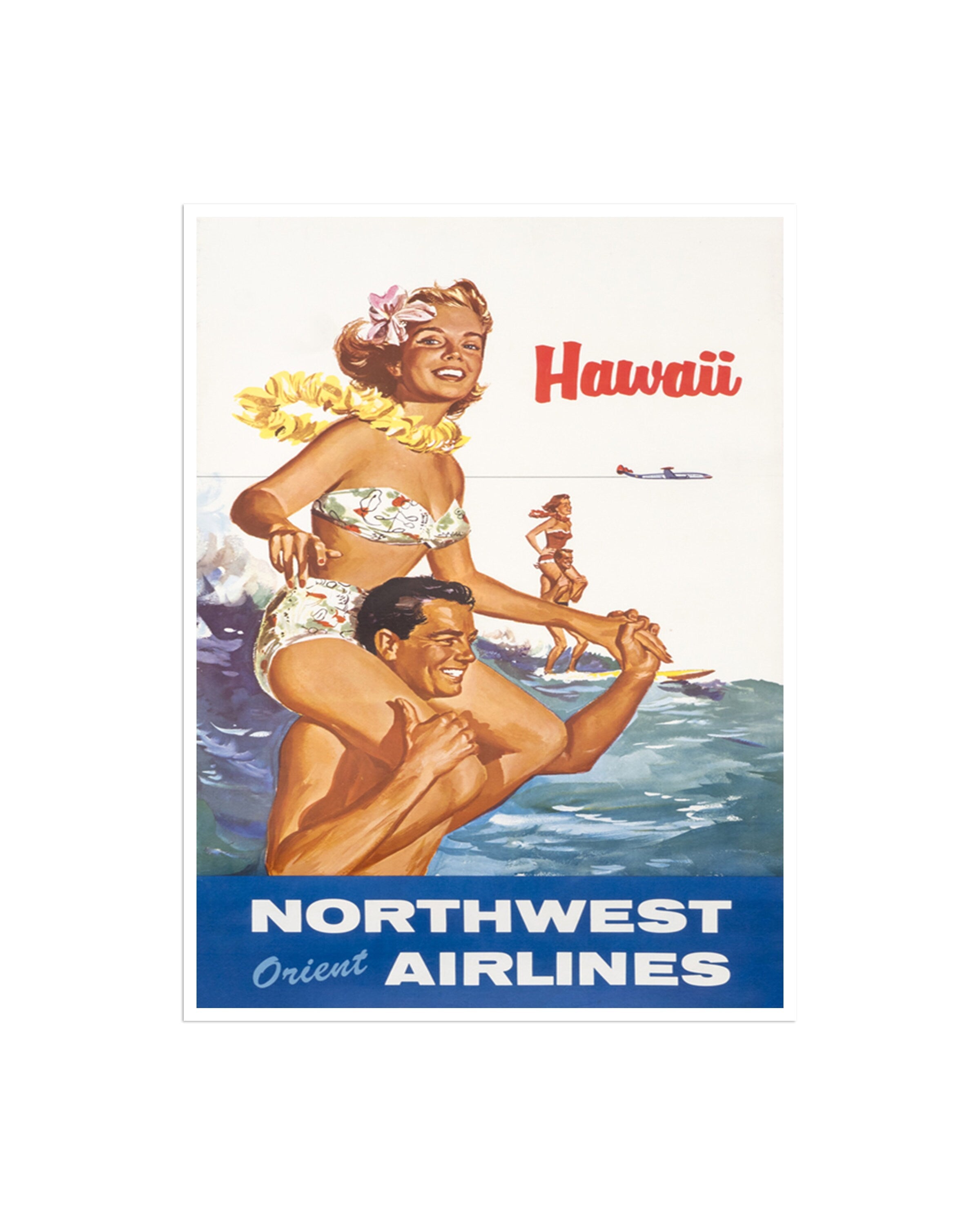 Retro Poster Hawaii Travel Art Surfing Home Decor Sports Wall Art Print (H697)