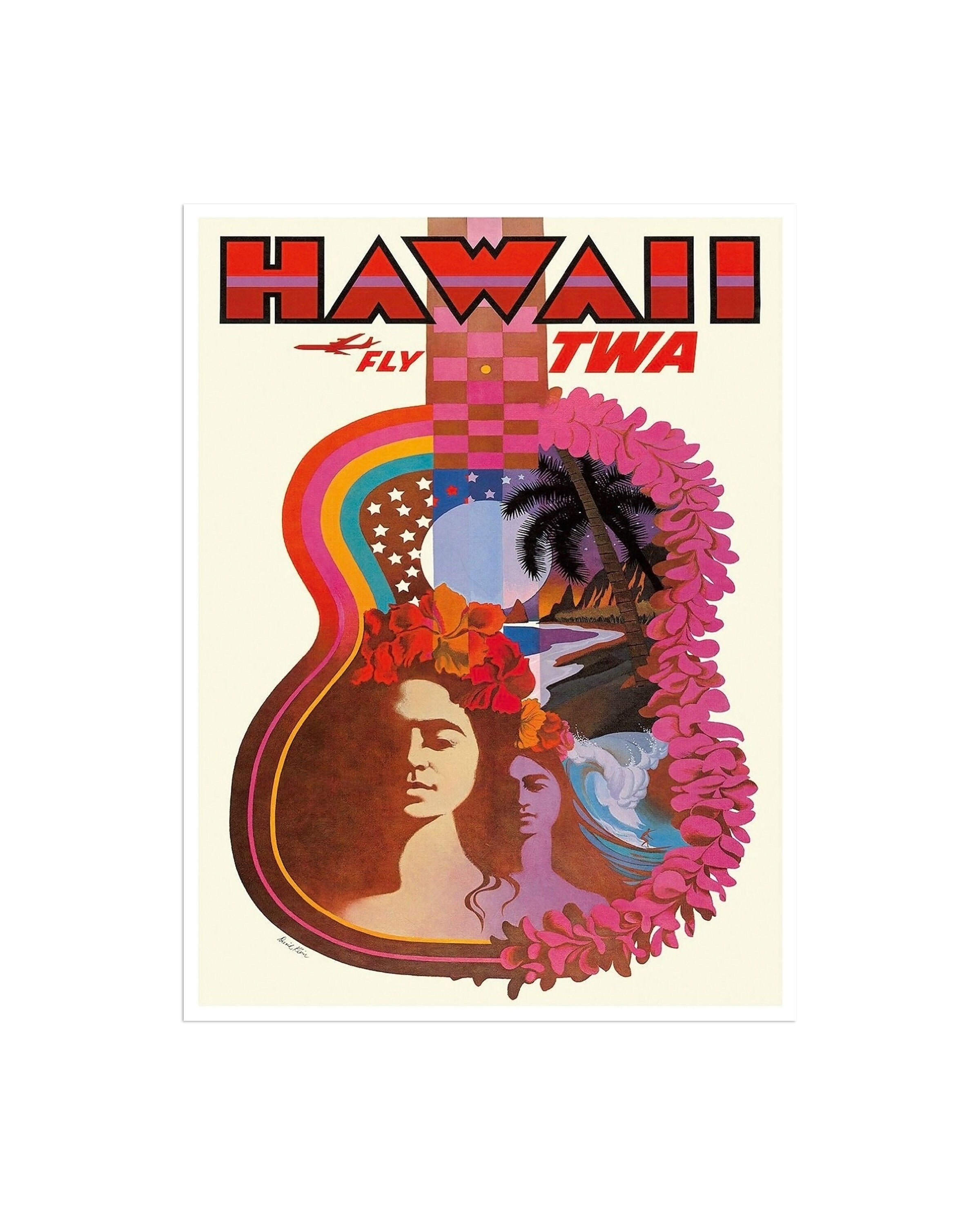 Hawaii Art Retro Poster Art Travel Poster Wall Art Print (XR989)