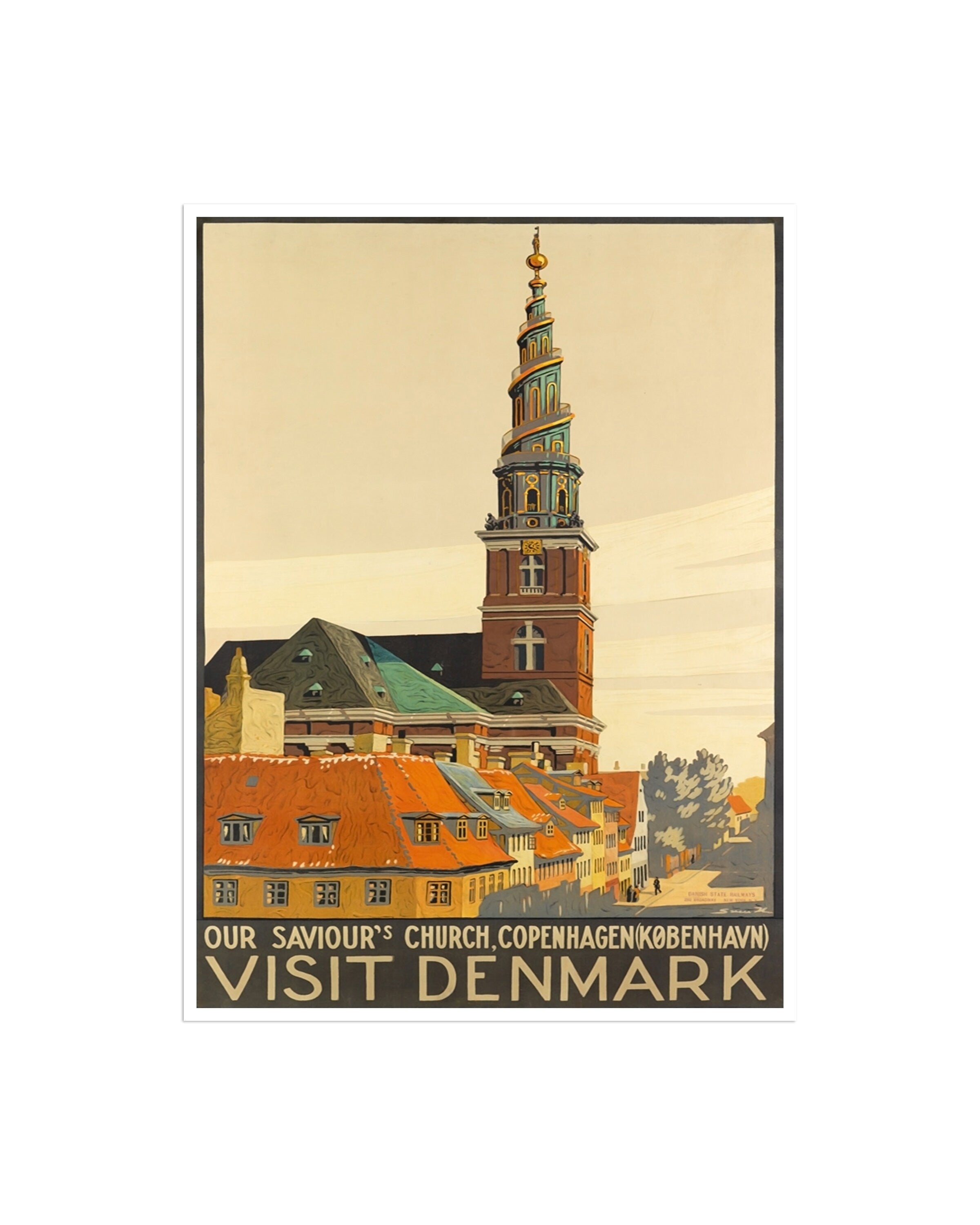 Denmark Vintage Art Print Travel Poster Retro Danish Home Decor (XR1416)
