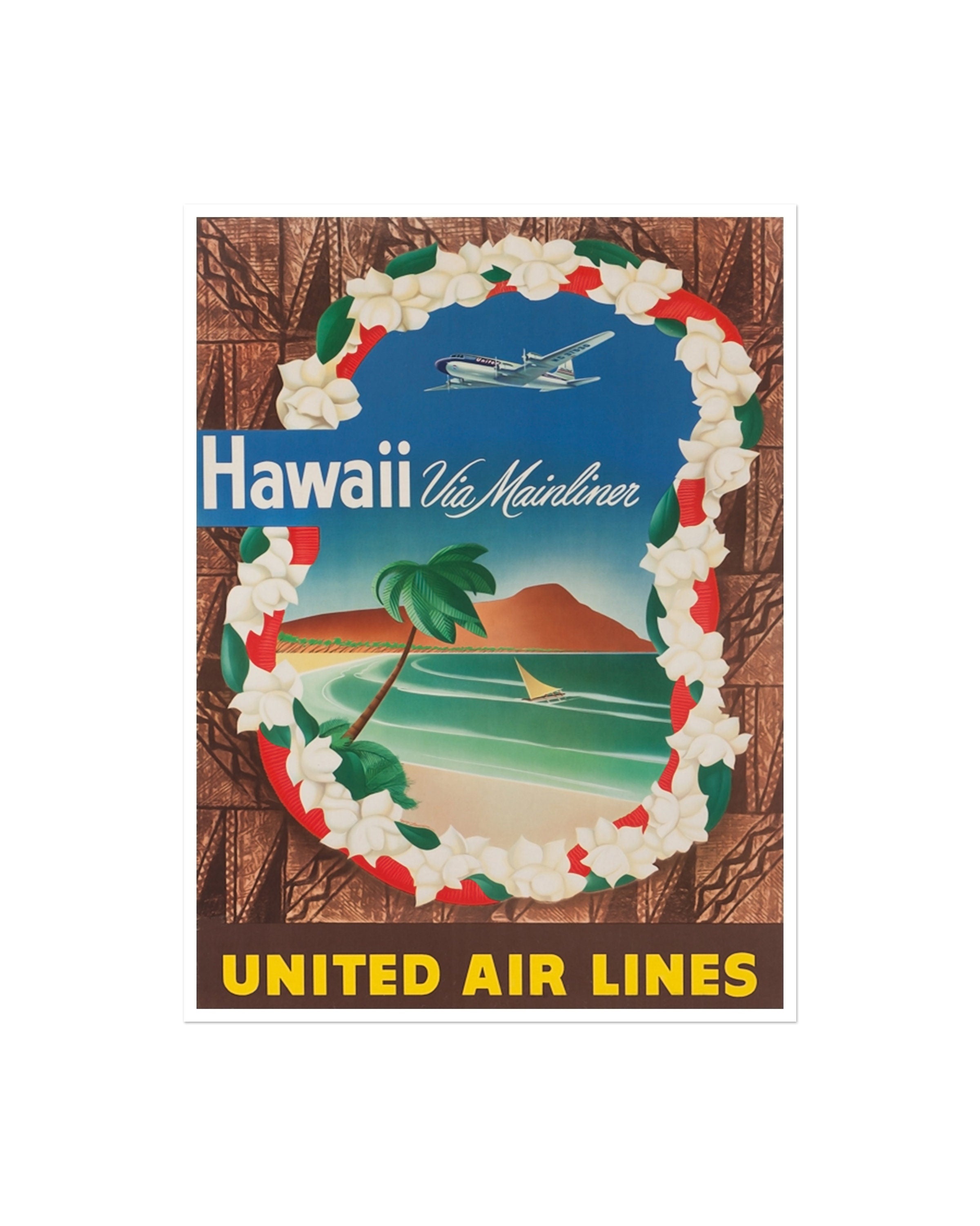 Hawaii Art Print Retro Travel Poster (XR1384)