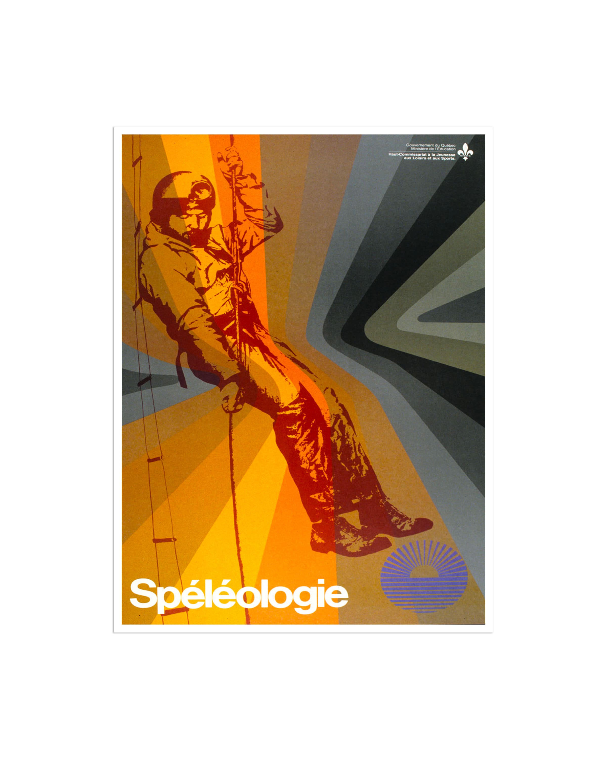 Rock Climbing Art Print Vintage Spelunking Poster Wall Art (H301)