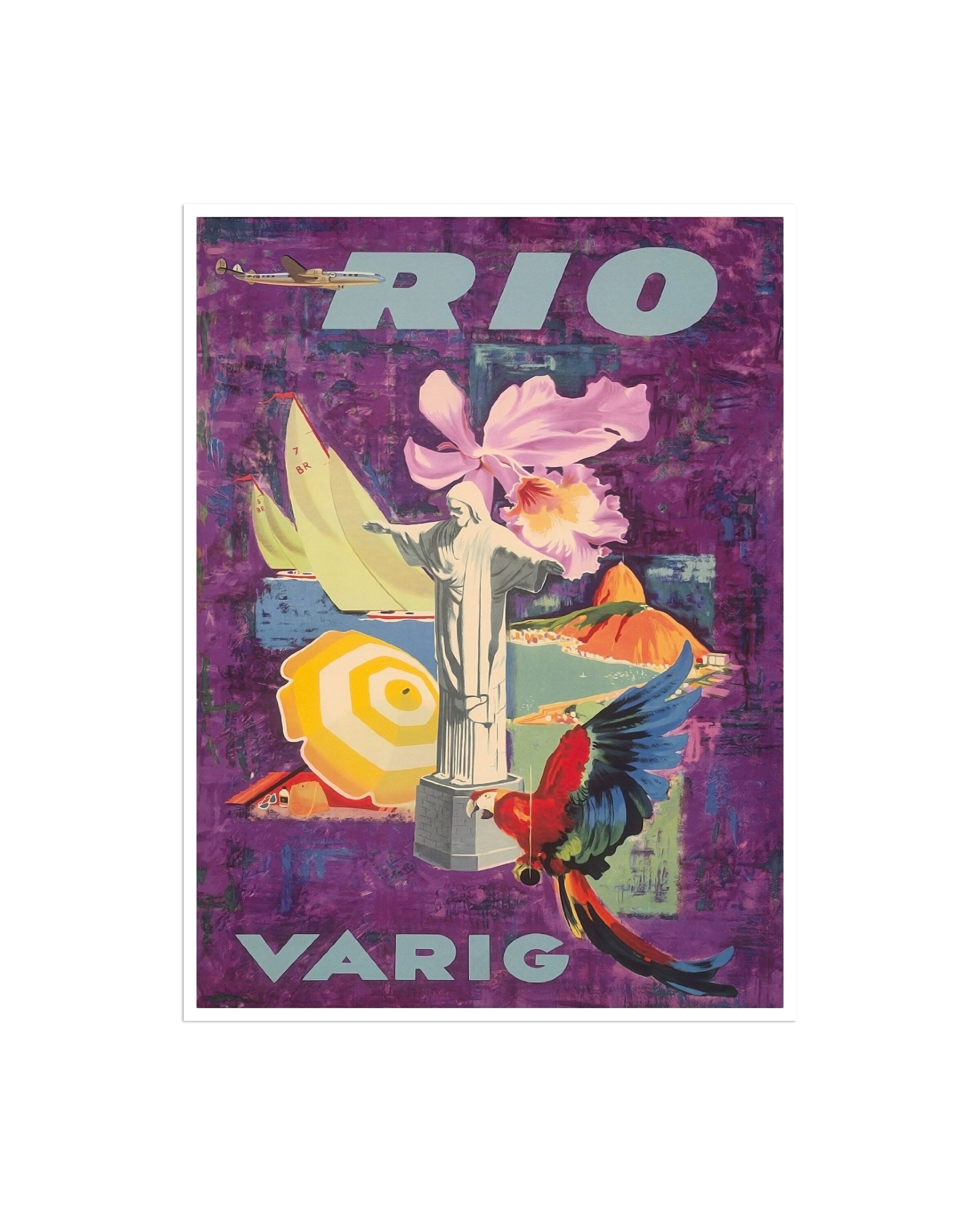 Rio De Janeiro Art Brazil Travel Print Vintage Poster (XR2501)