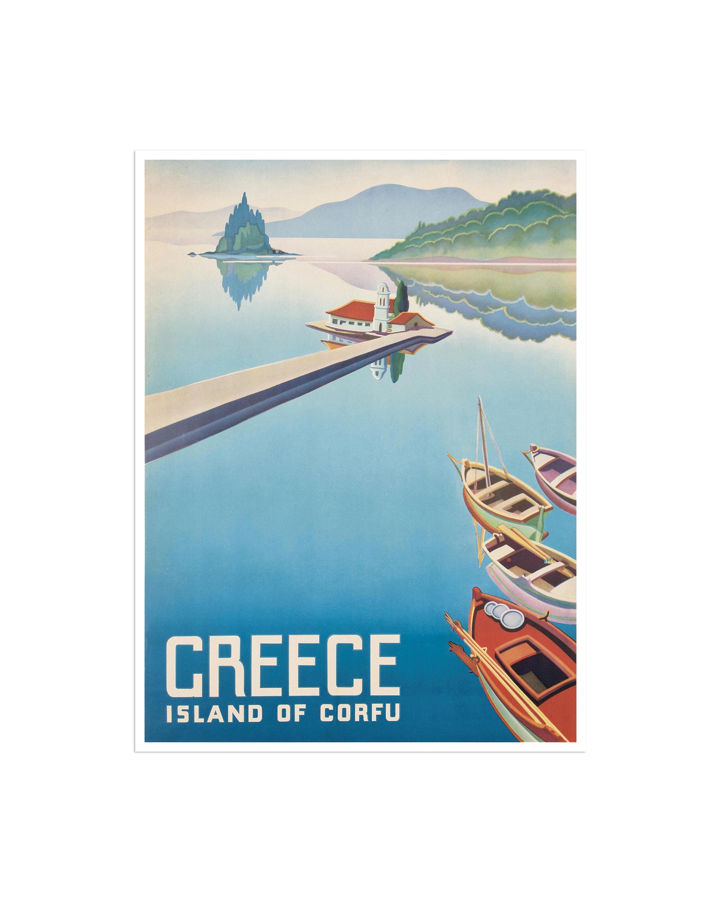 Greek Islands Art Travel Poster Greece Print Vintage (XR2563)