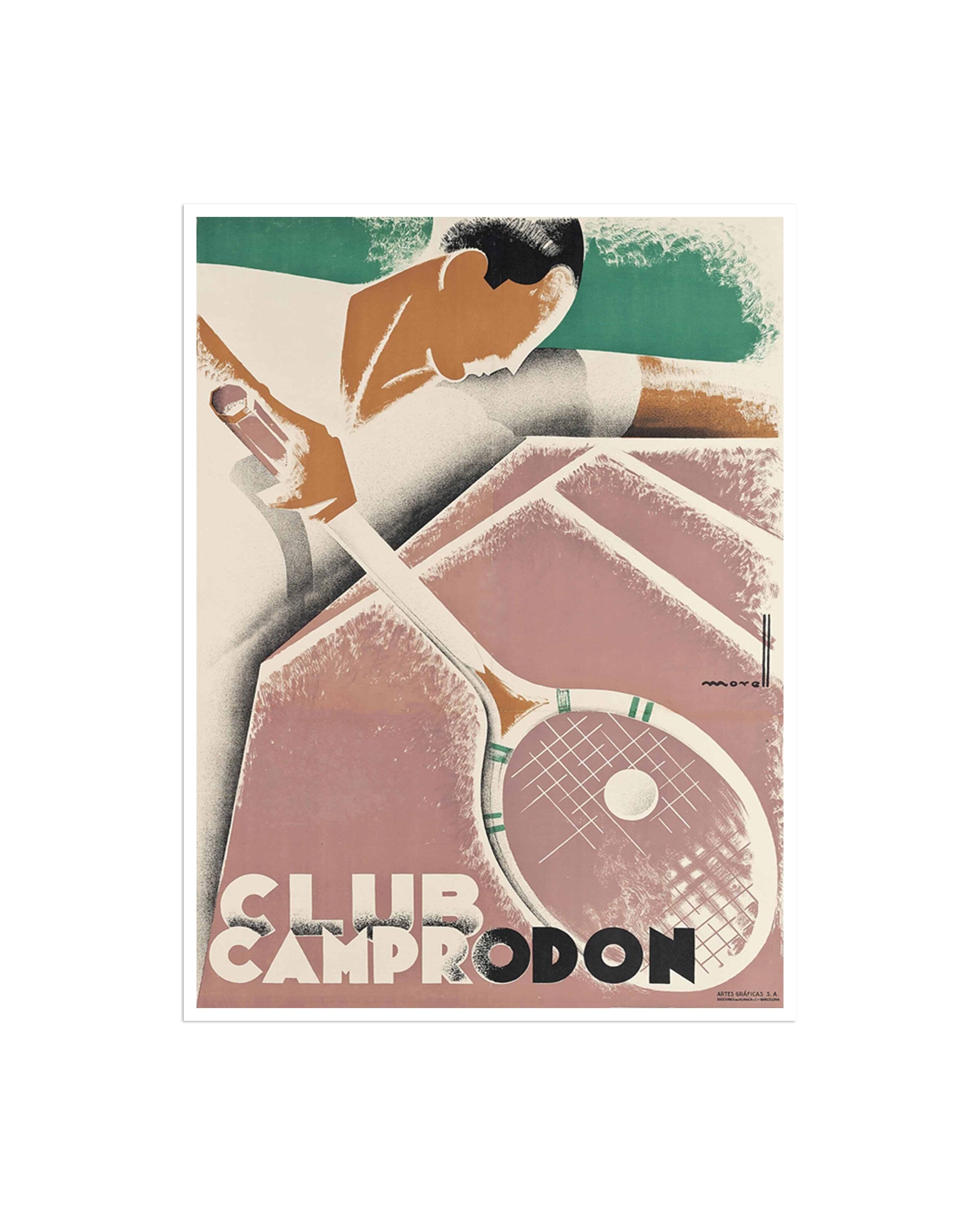 Tennis Wall Art Retro Sports Poster Print Home Decor (H755)