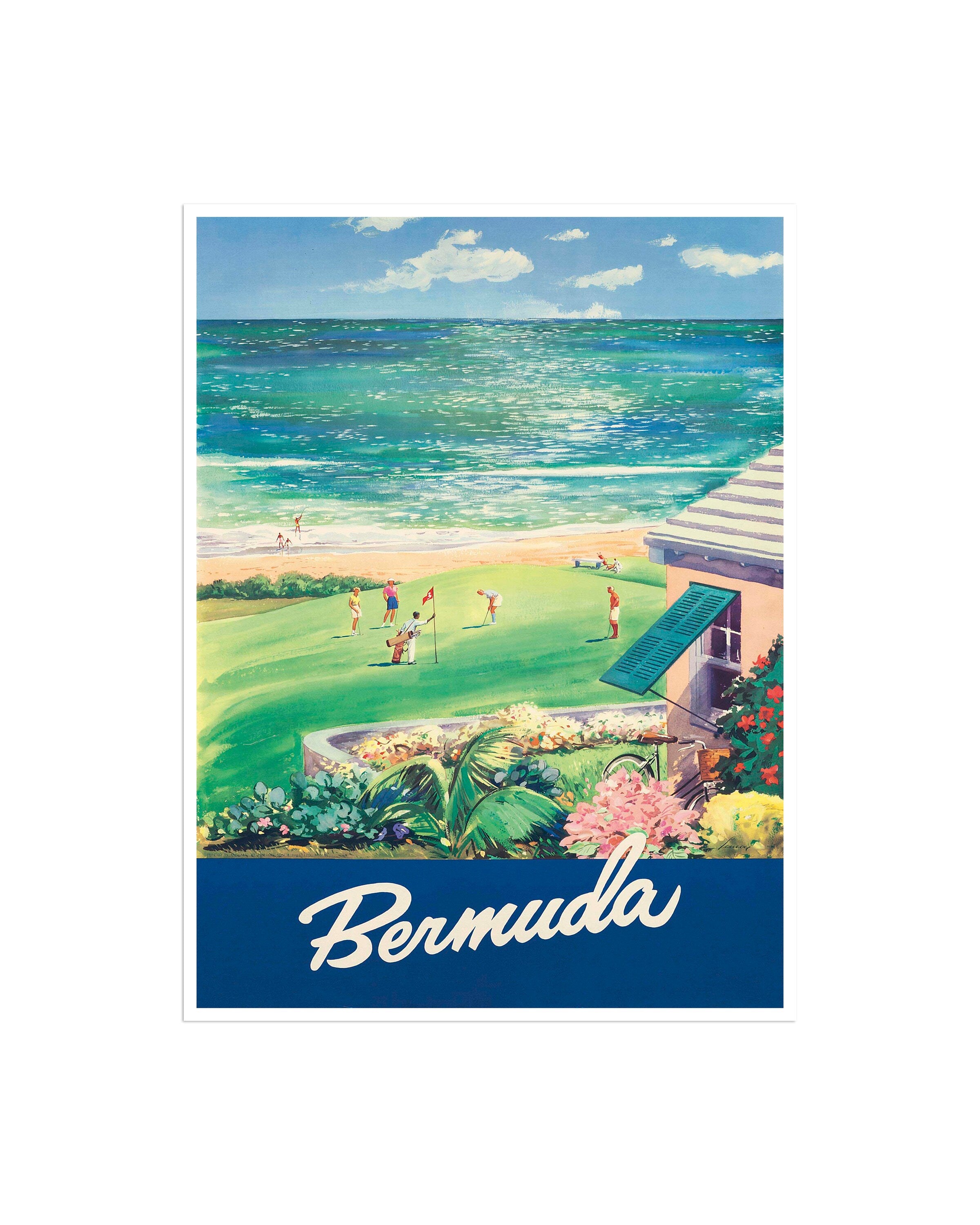 Bermuda Travel Poster Golf Art Vintage Print (H736)
