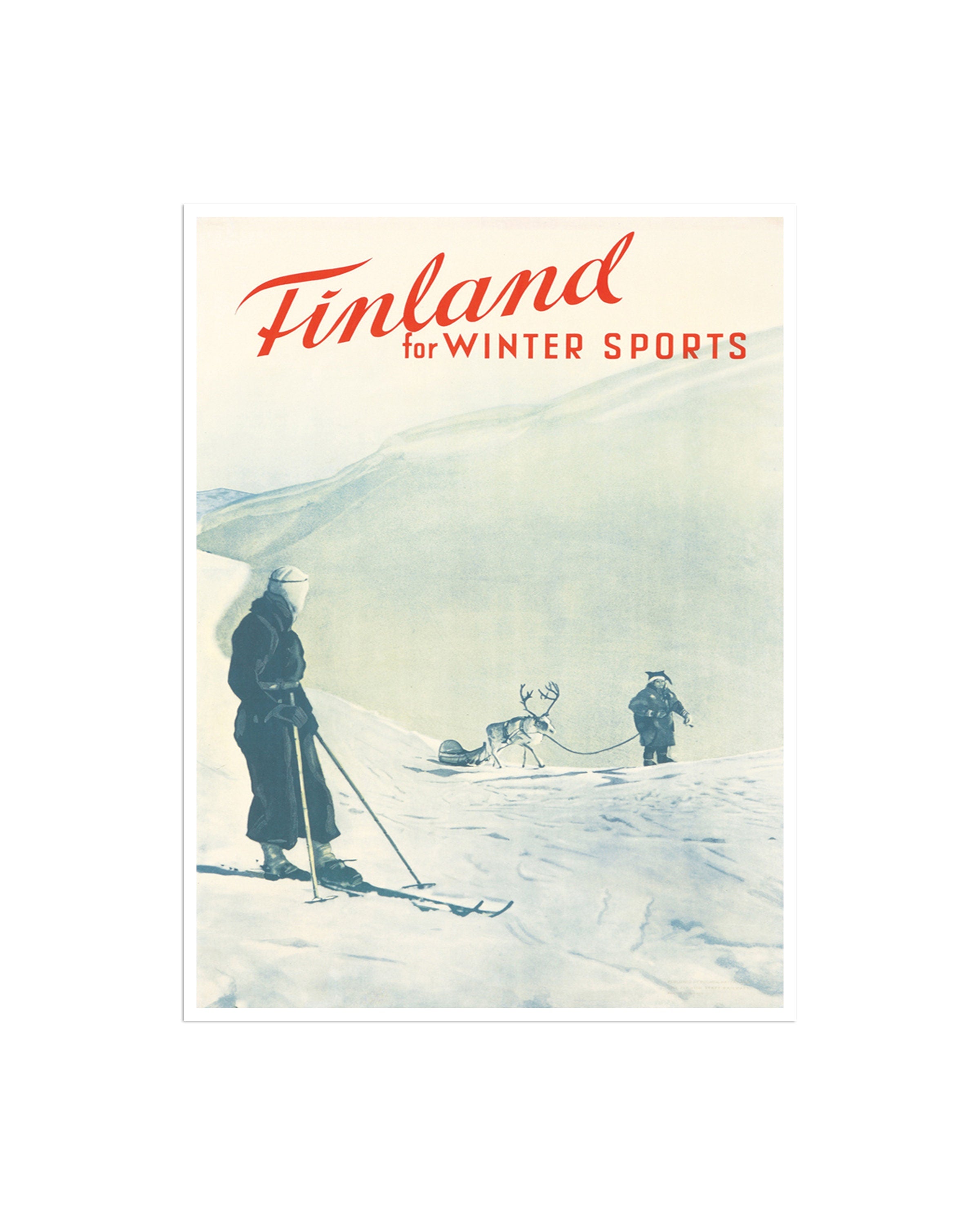 Finland Ski Poster Art Retro Sports Home Decor Vintage Print (H791)