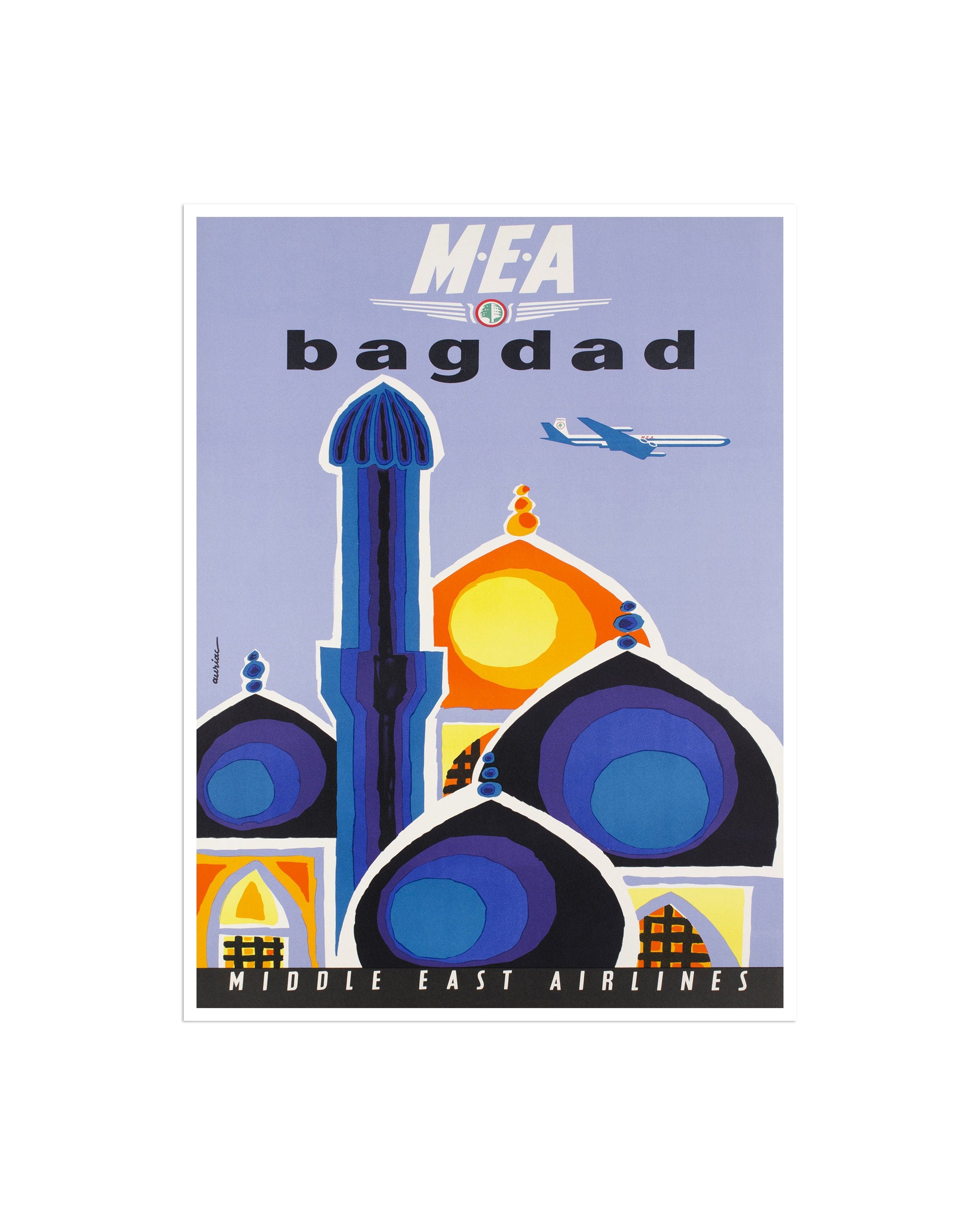 Iraq Wall Art Baghdad Travel Poster Home Decor Retro Art Print (XR2668)