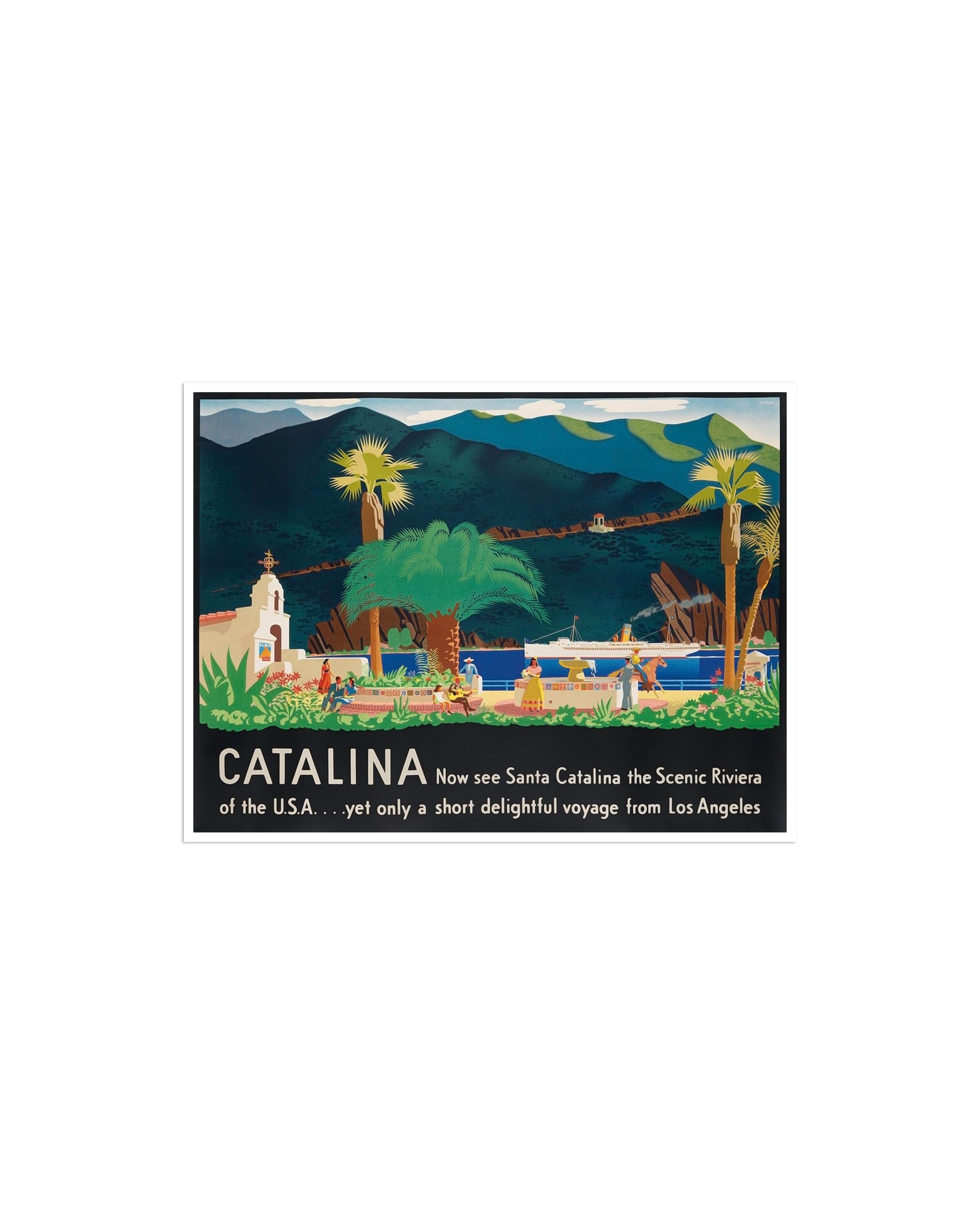 Catalina Islands Art Travel Poster Airline Print Sports Decor (H796)