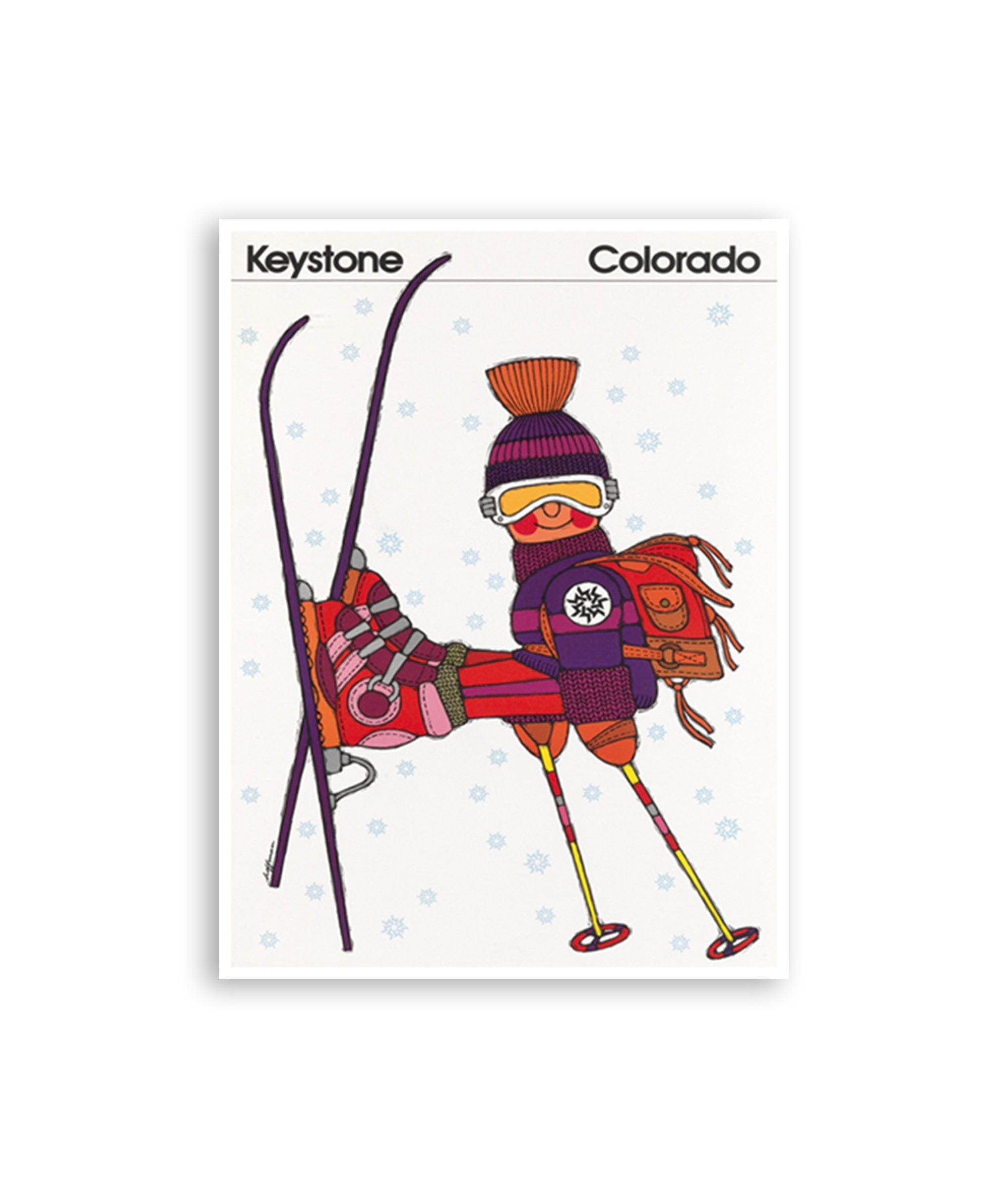 Colorado Ski Poster Skiing Decor Sports Retro Art Vintage Print (H853)