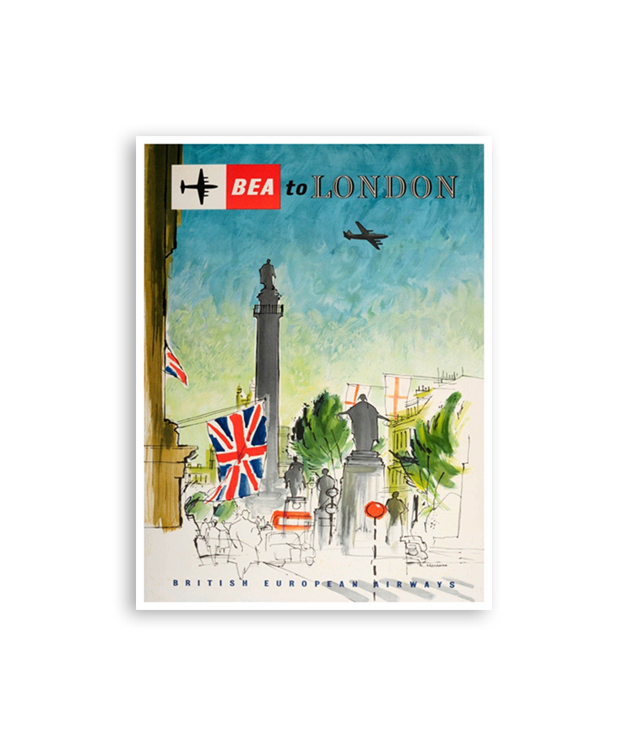 London Wall Art Travel Poster Vintage Tourism Ad (XR3010)