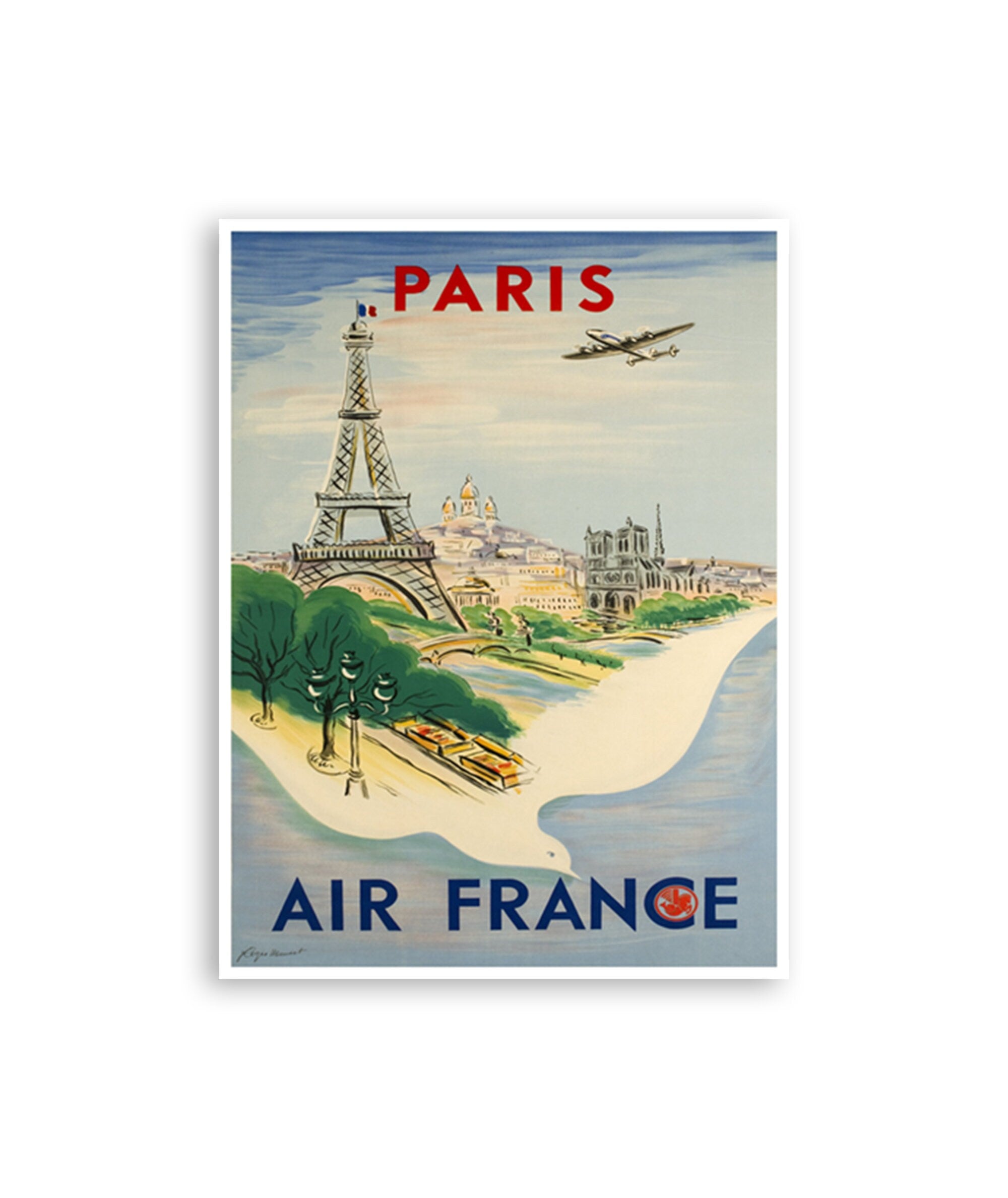 Paris Travel Art France Poster Print French Vintage Home Decor (XR3032)