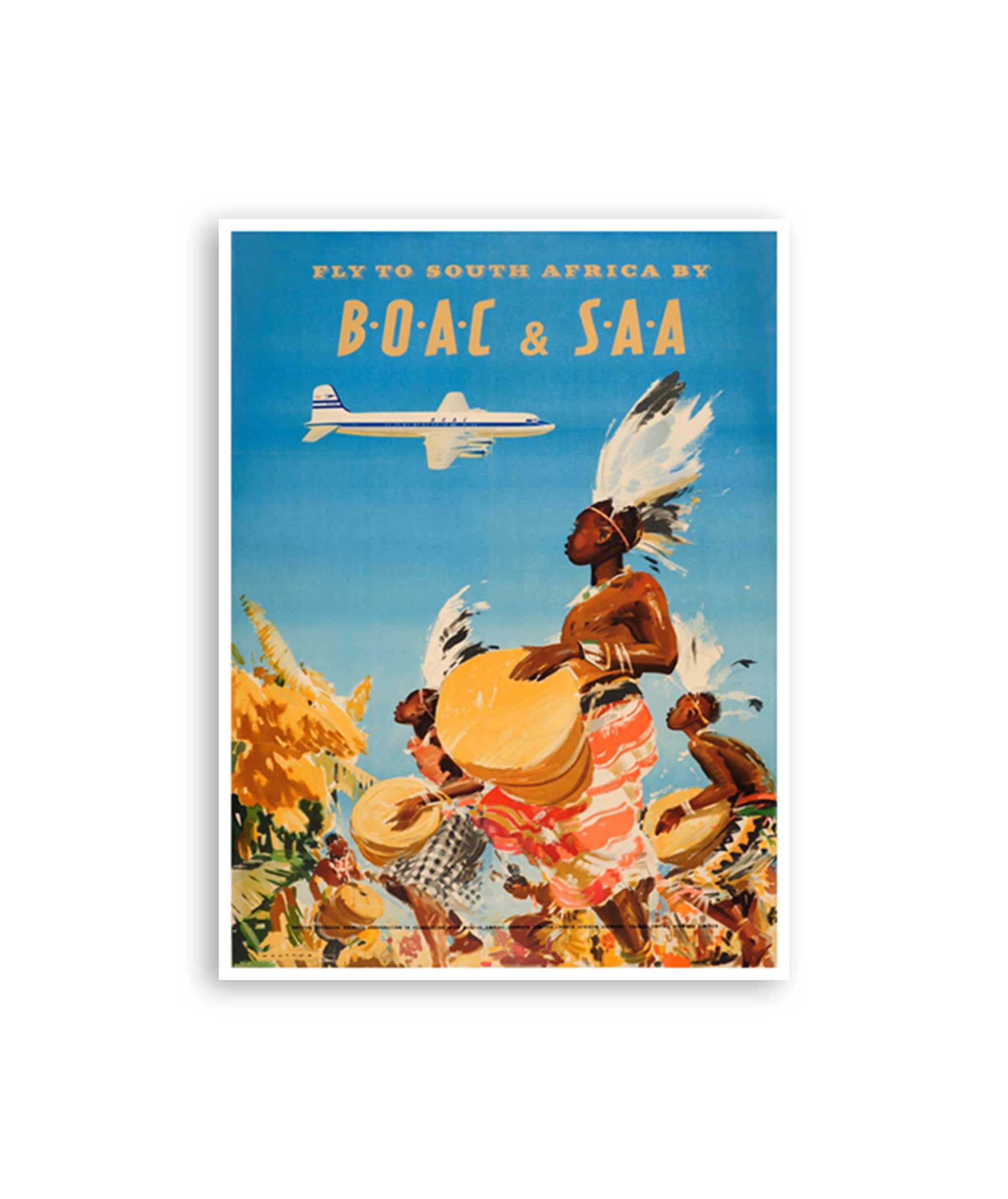 South Africa Wall Art Travel Poster Africa Art Retro Print (H873)