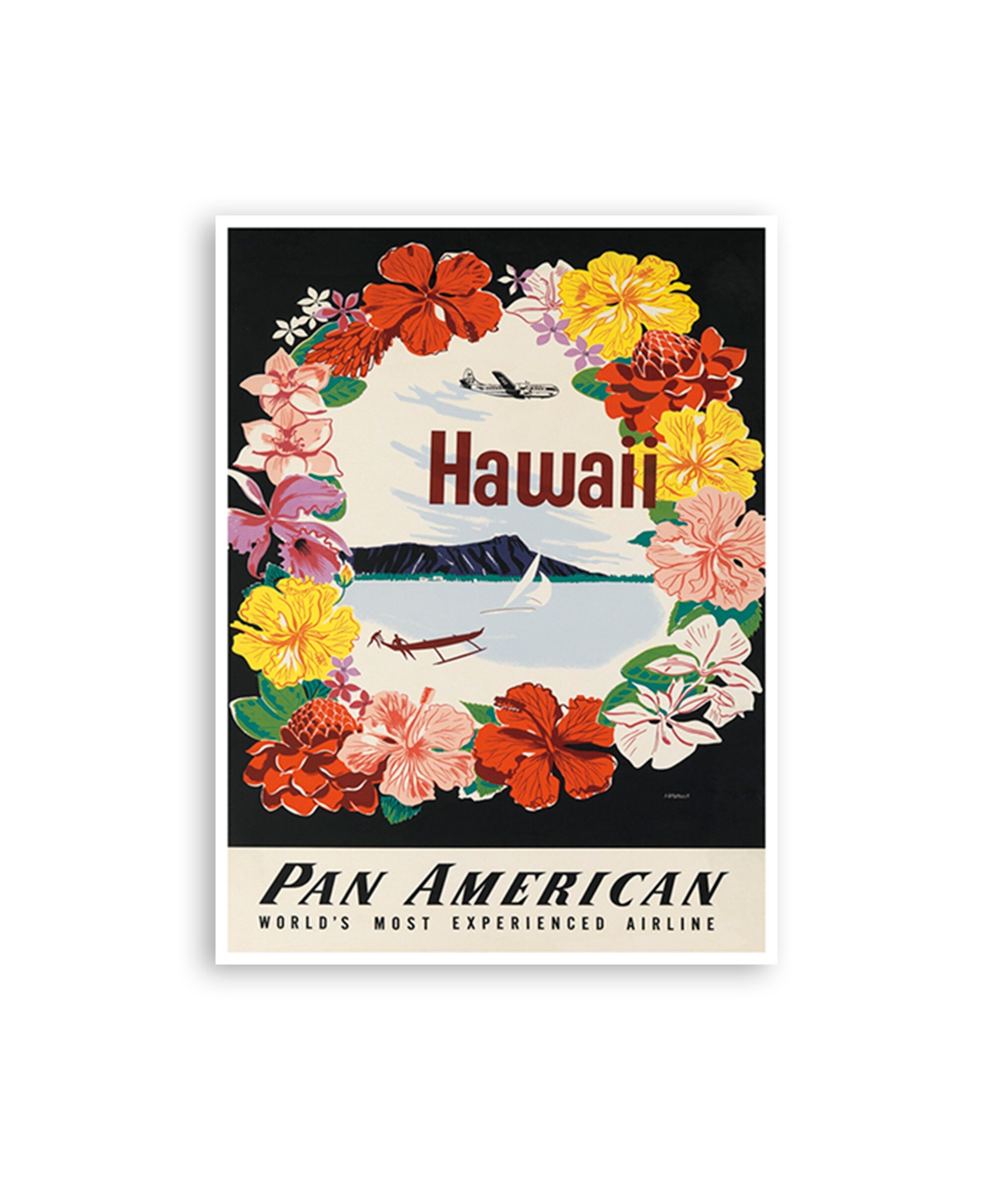 Hawaii Travel Art Poster Wall Decor Print Retro (XR2987)