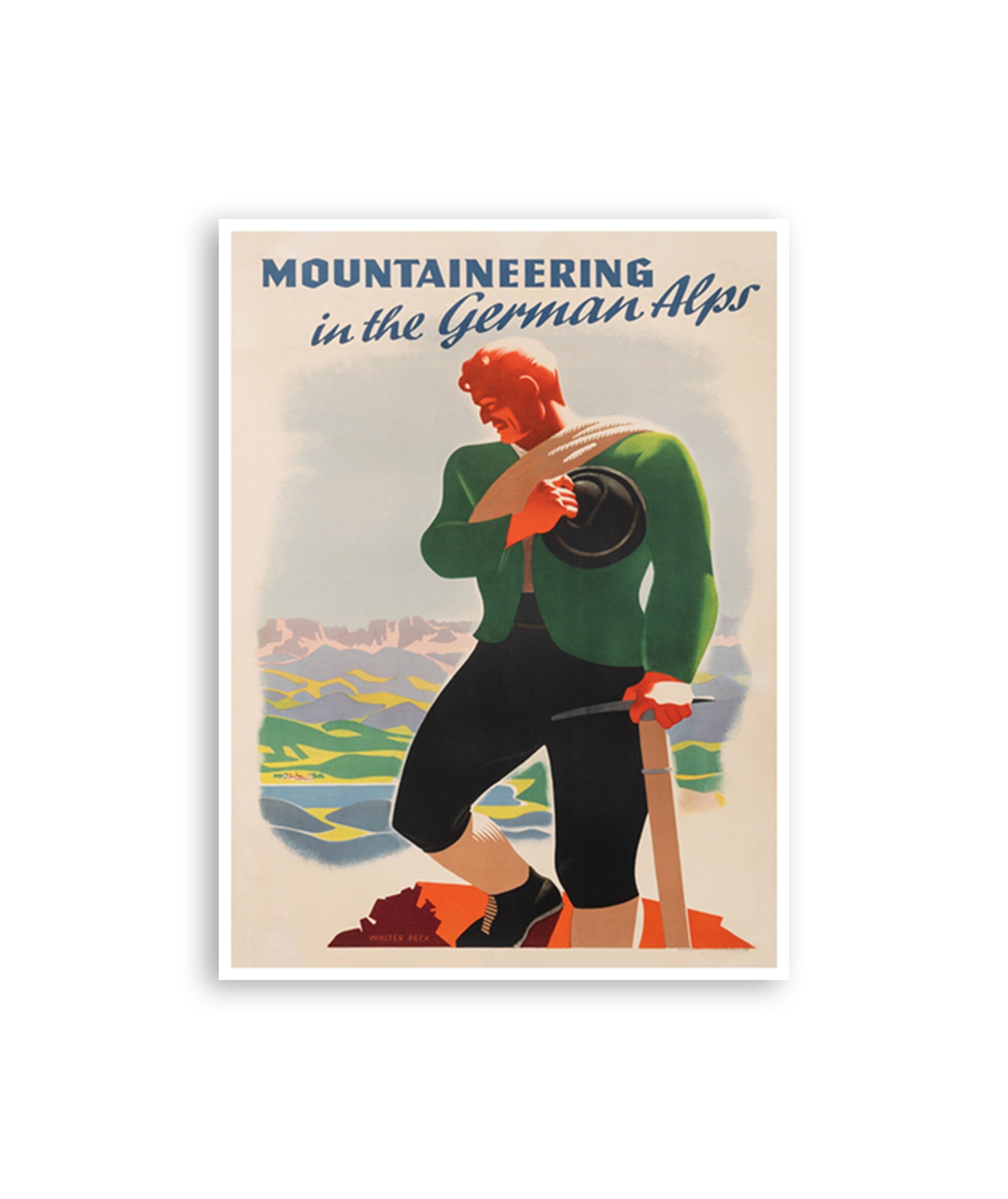 Germany Mountain Climbing Art Sports Poster Home Decor Vintage Print (H899)