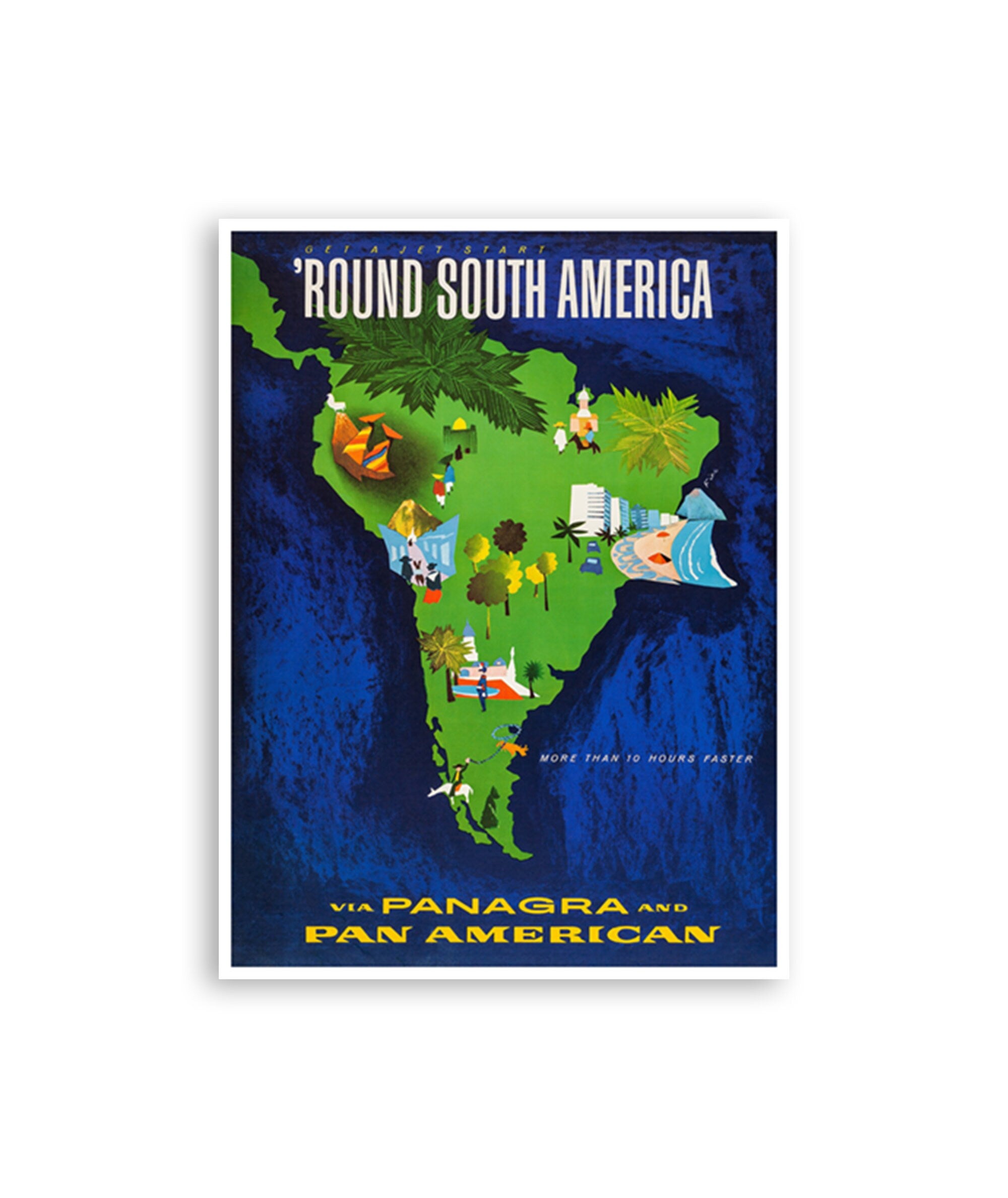 South America Poster Travel Art Print Home Wall Decor (XR2434)