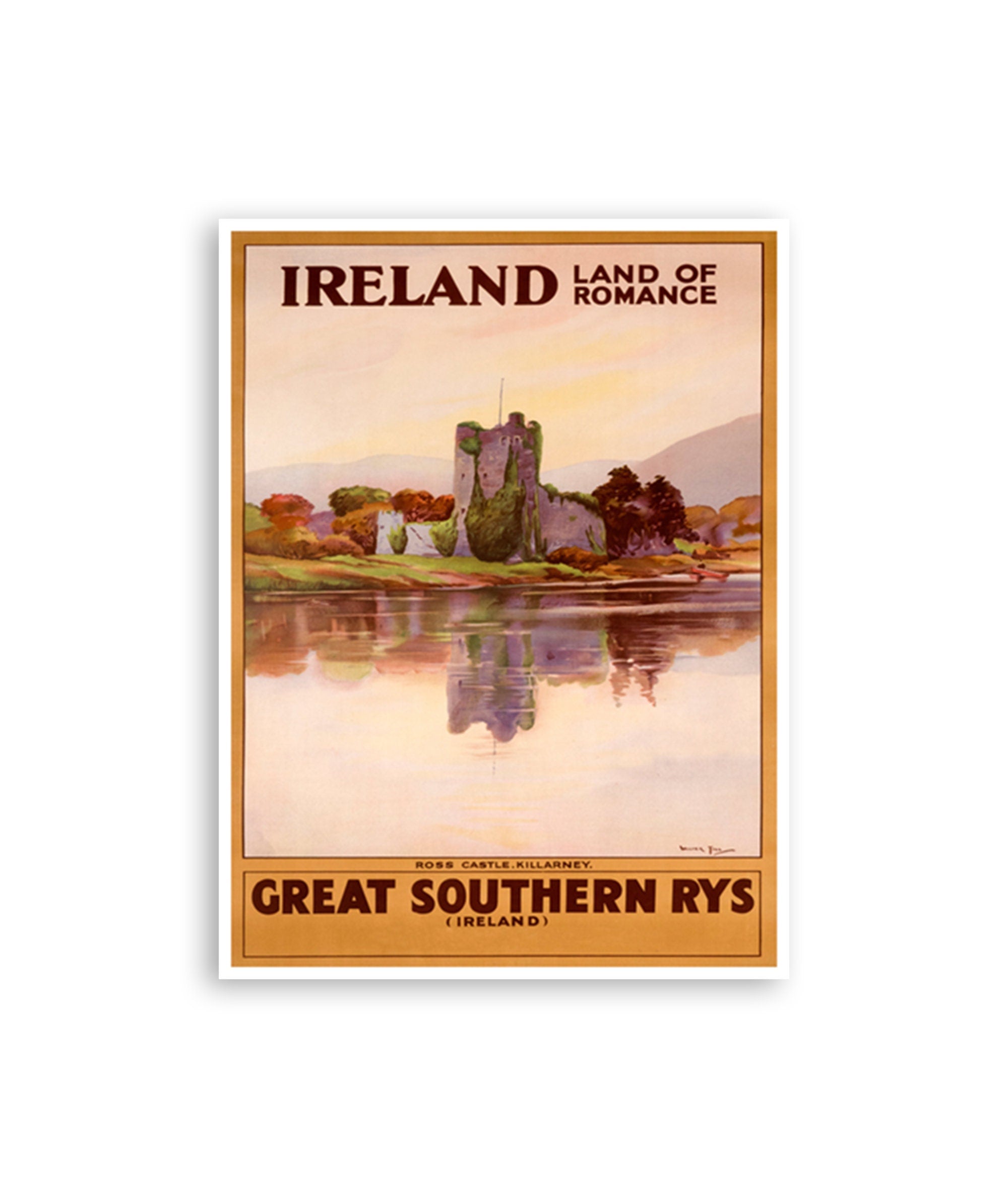 Ireland Poster Killarney Travel Art Irish Home Decor (XR3137)