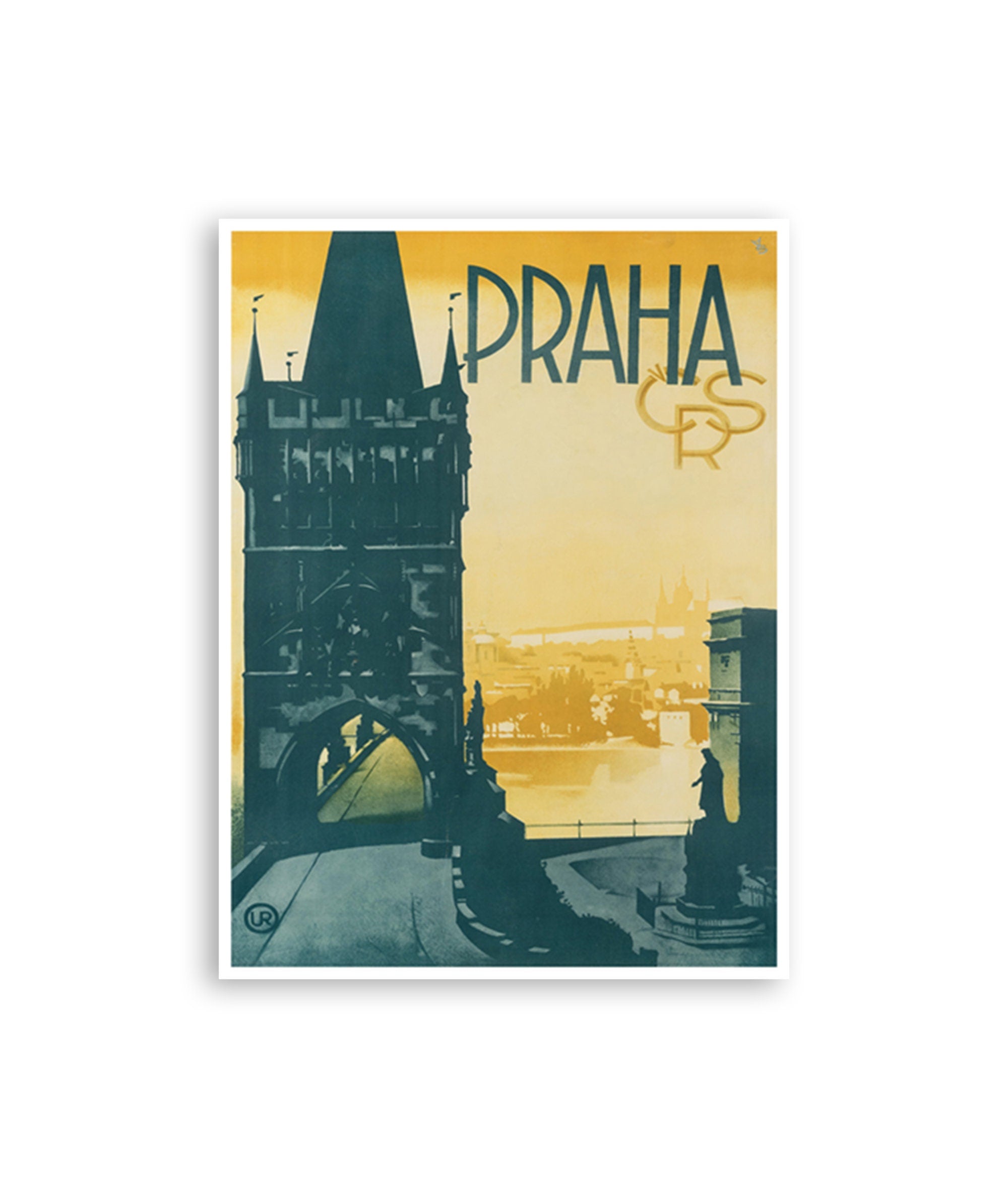 Praha Wall Art Slovakia Travel Poster Home Decor Retro Print (XR3185)