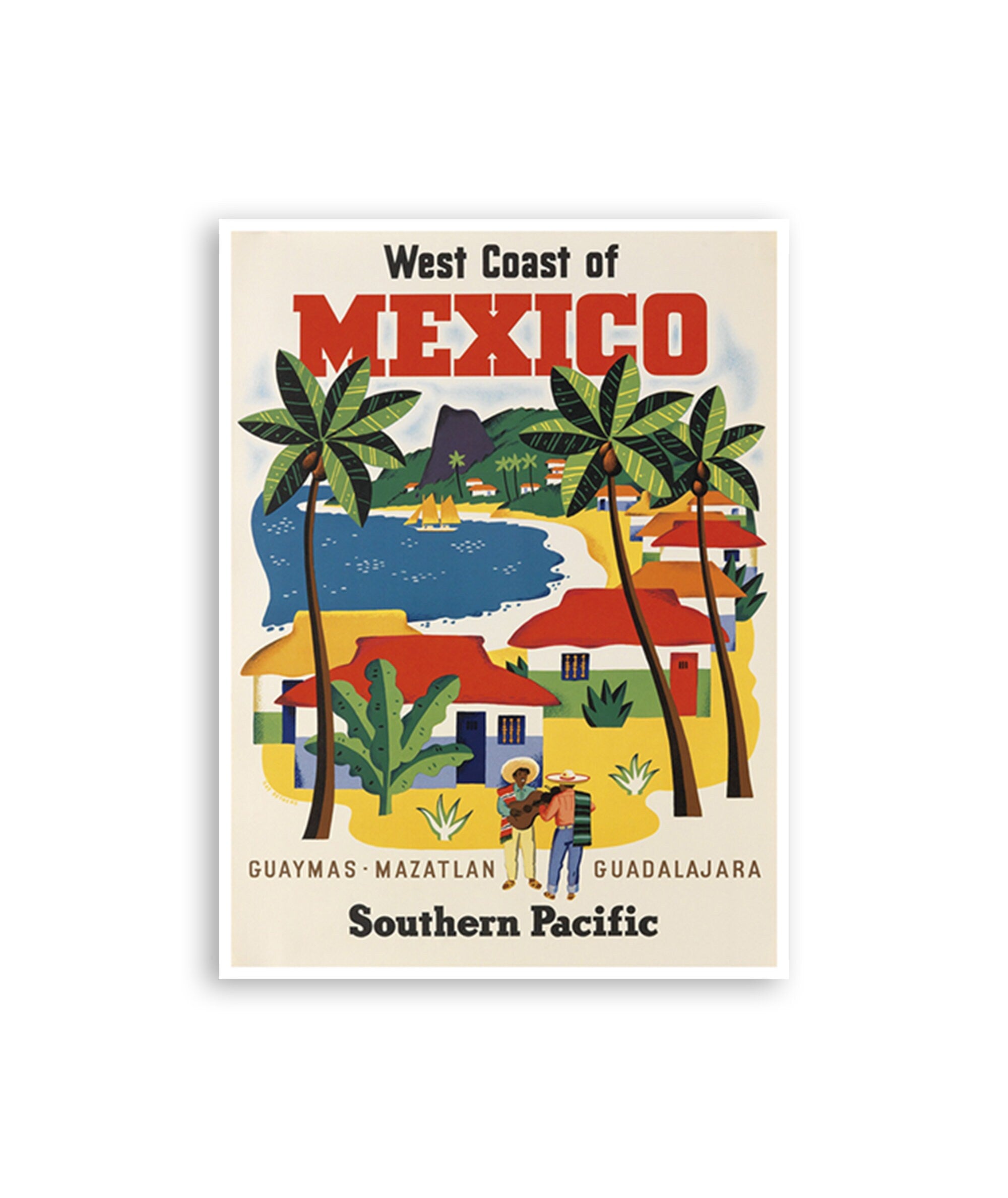 Mazatlan Poster Mexico Wall Art Print Vintage Travel Home Decor (XR3317)