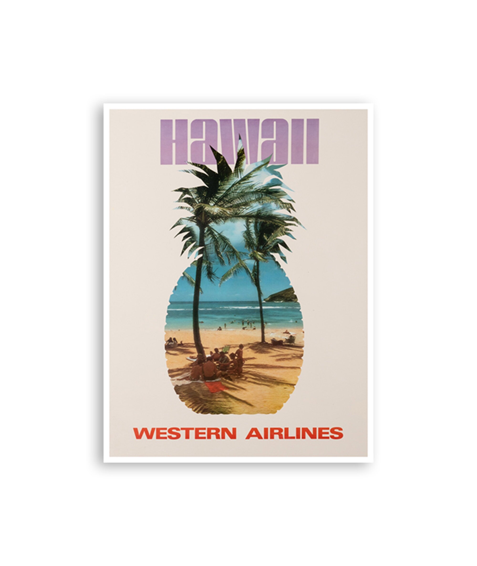 Hawaii Retro Wall Art Print Retro Travel Poster (XR2813)