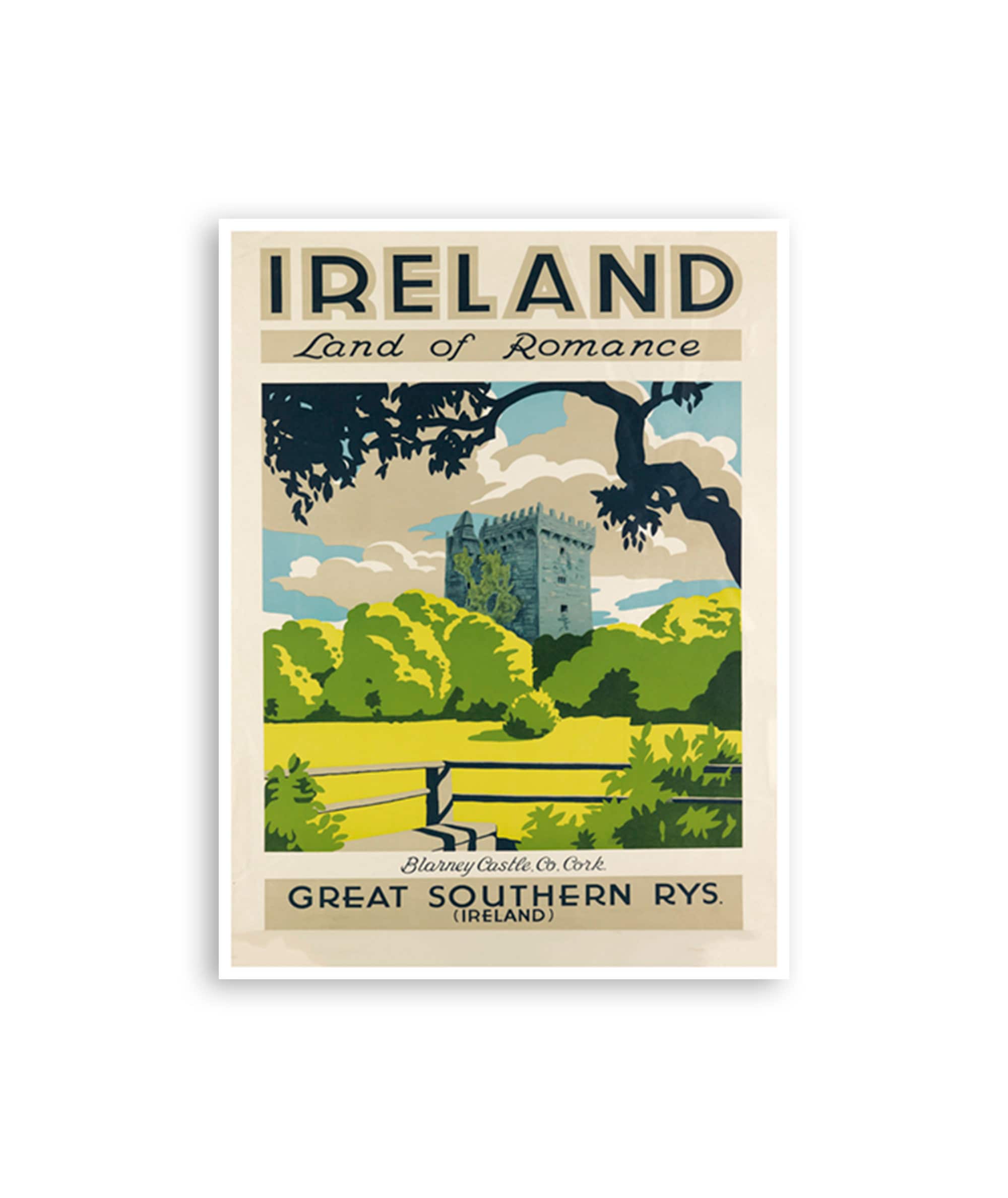 Ireland Art Blarney Castle Travel Poster Irish Home Decor (XR3469)
