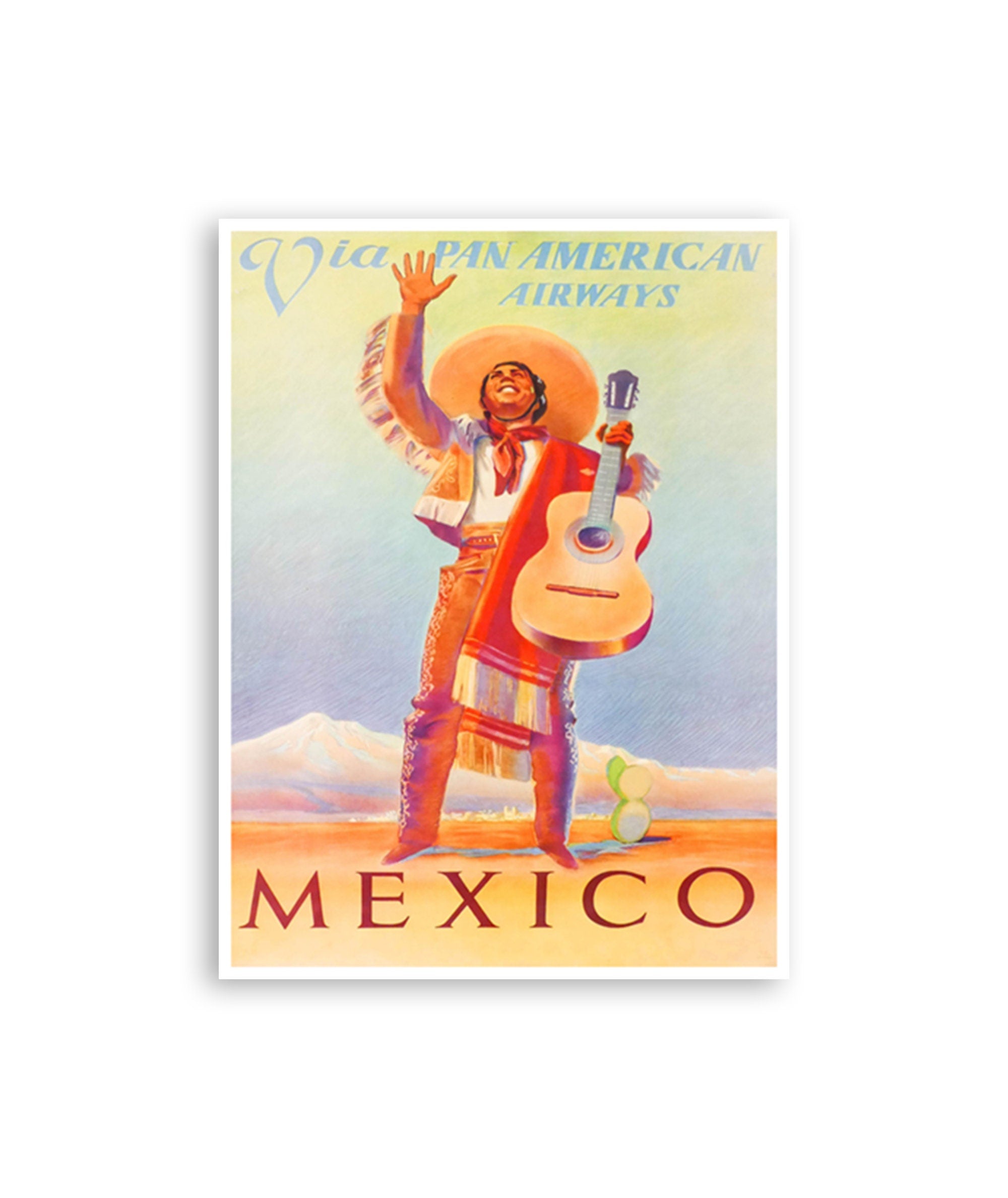 Wall Art Mexico Travel Print Mexican Vintage Poster (XR3552)