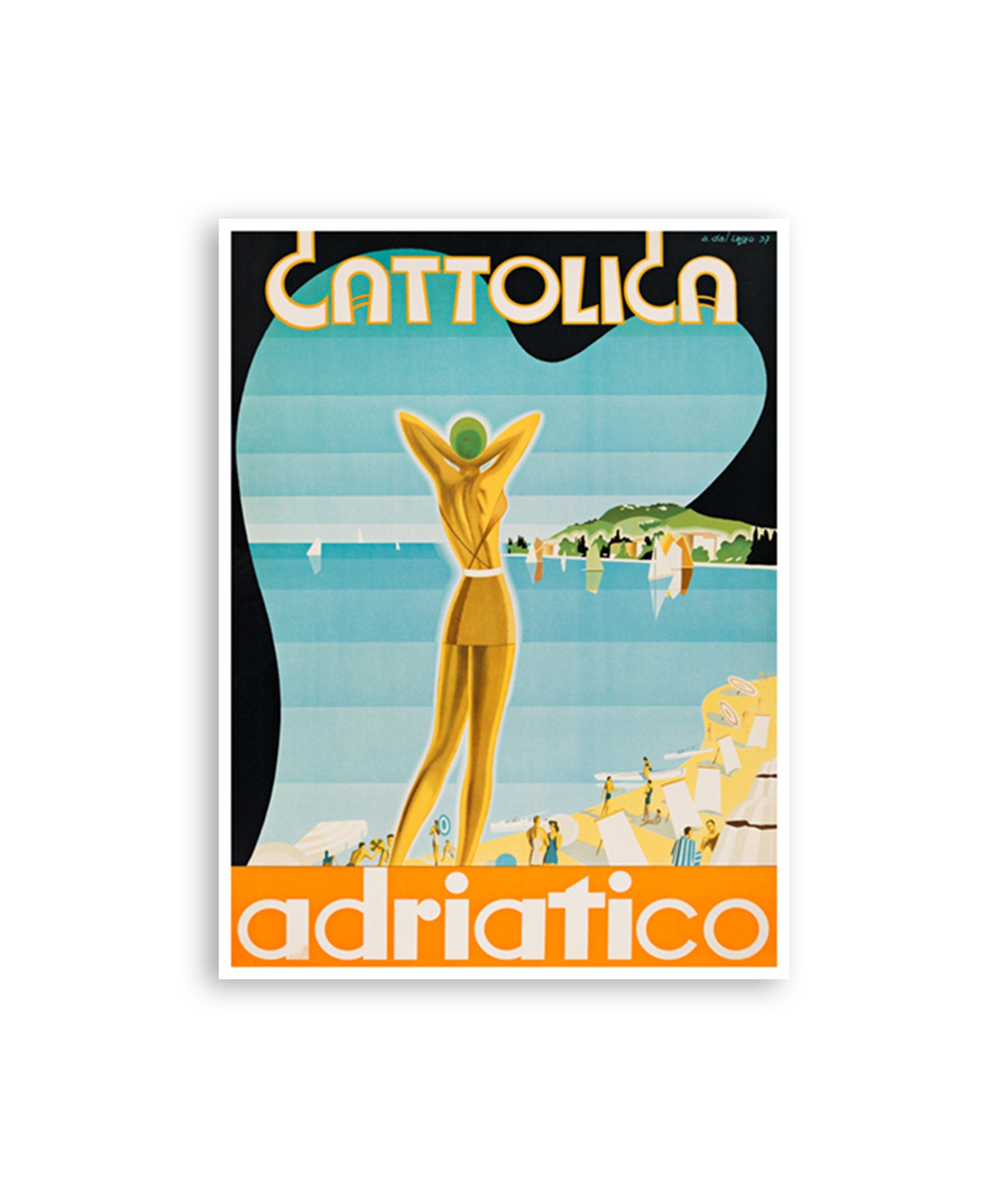 Cattolica Poster Travel Italy Art Home Decor Vintage Print (H1029)