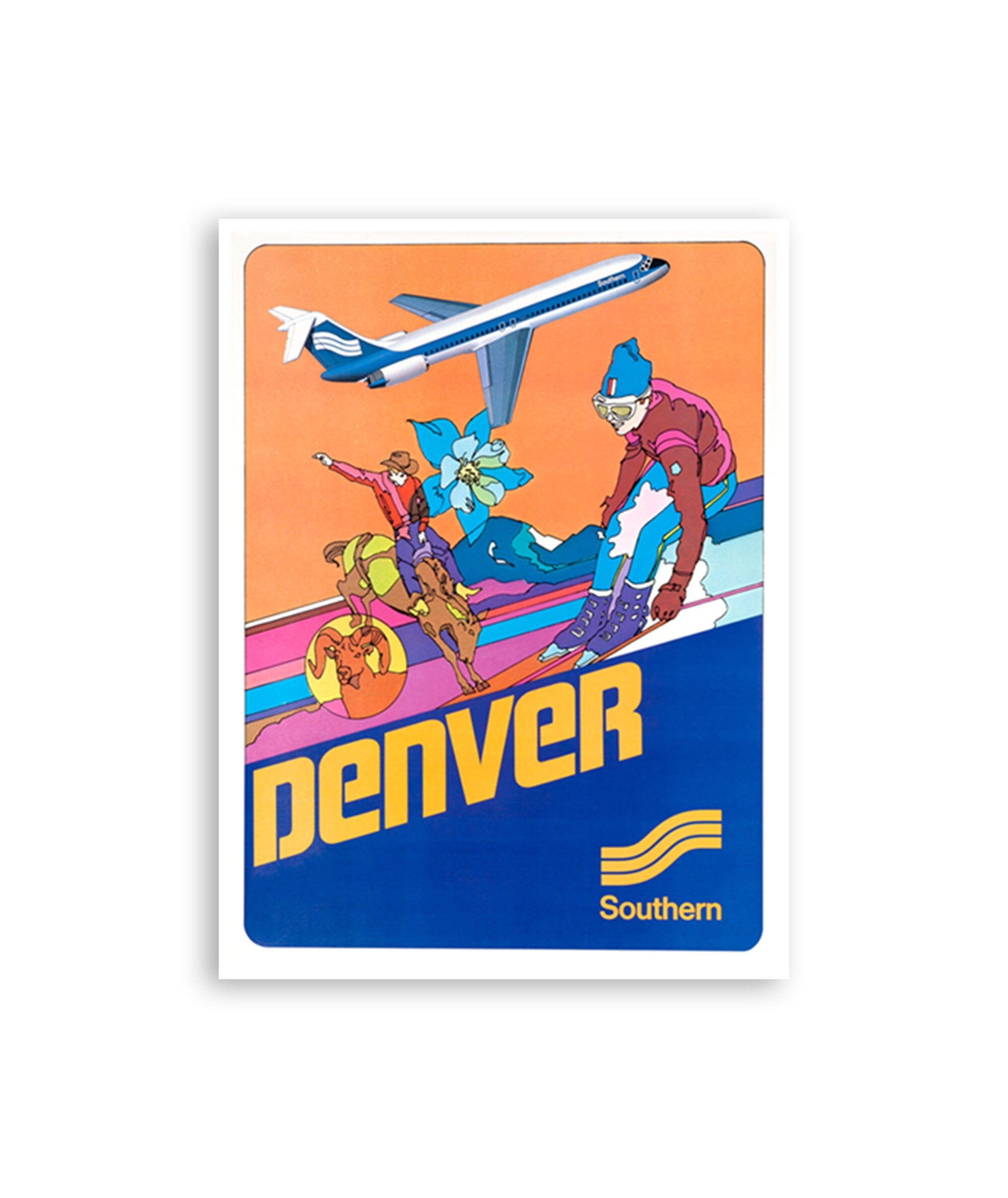 Denver Colorado Poster Travel Art Sports Retro Vintage Print (H1048)