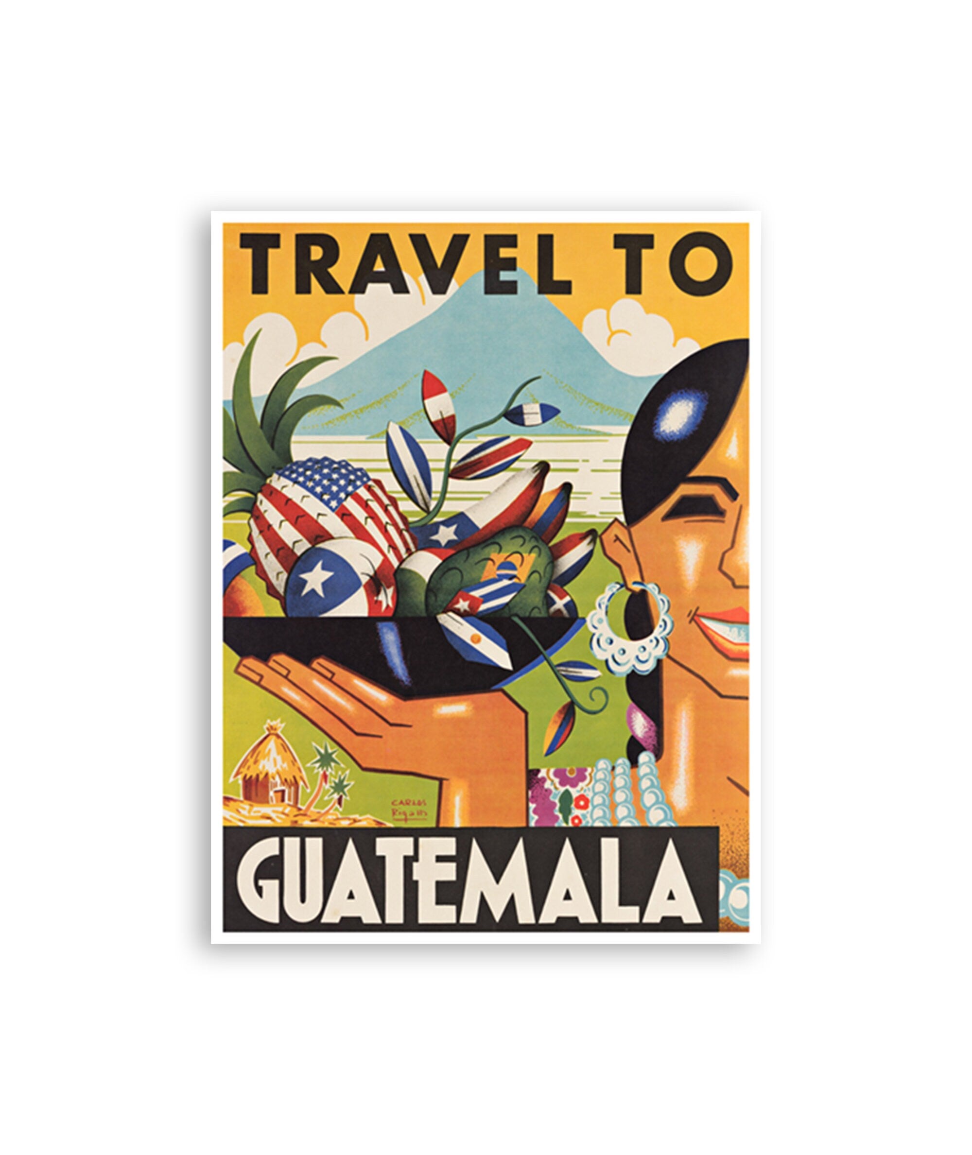 Guatemala Travel Poster Vintage South America Wall Art Print (XR3644)