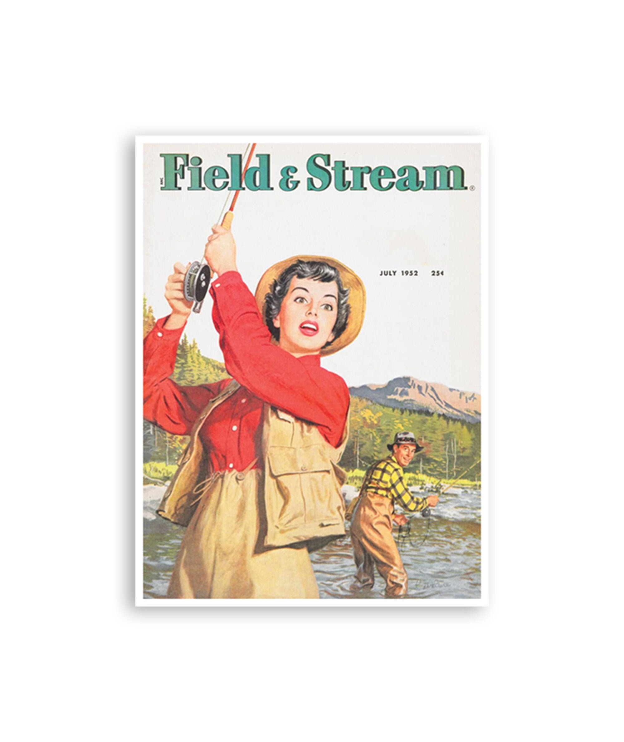 Vintage Fishing Art Mancave Decor Hunting Poster Vintage Print (H1063)