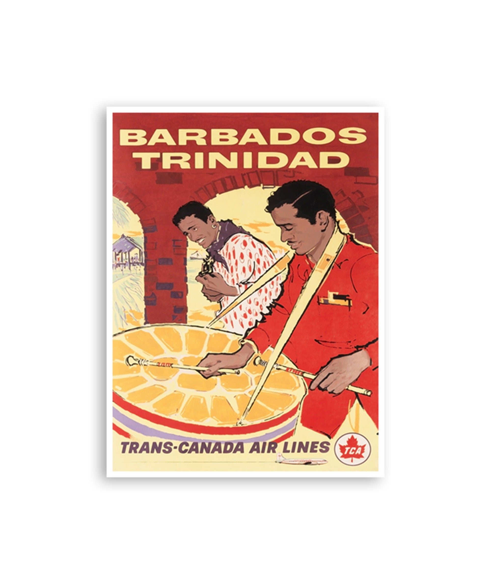 Trinidad Art Caribbean Art Print Barbados Travel Poster Home Decor (XR1779)