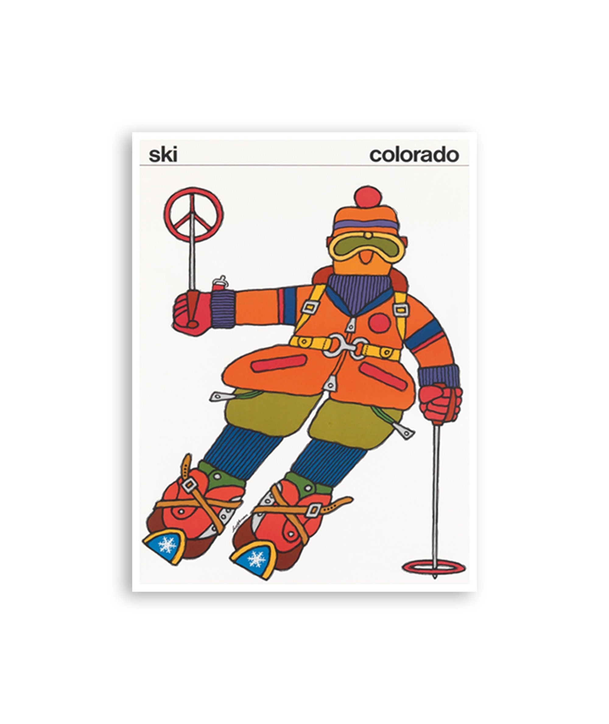 Colorado Ski Art Skiing Sports Poster Vintage Print (H1058)