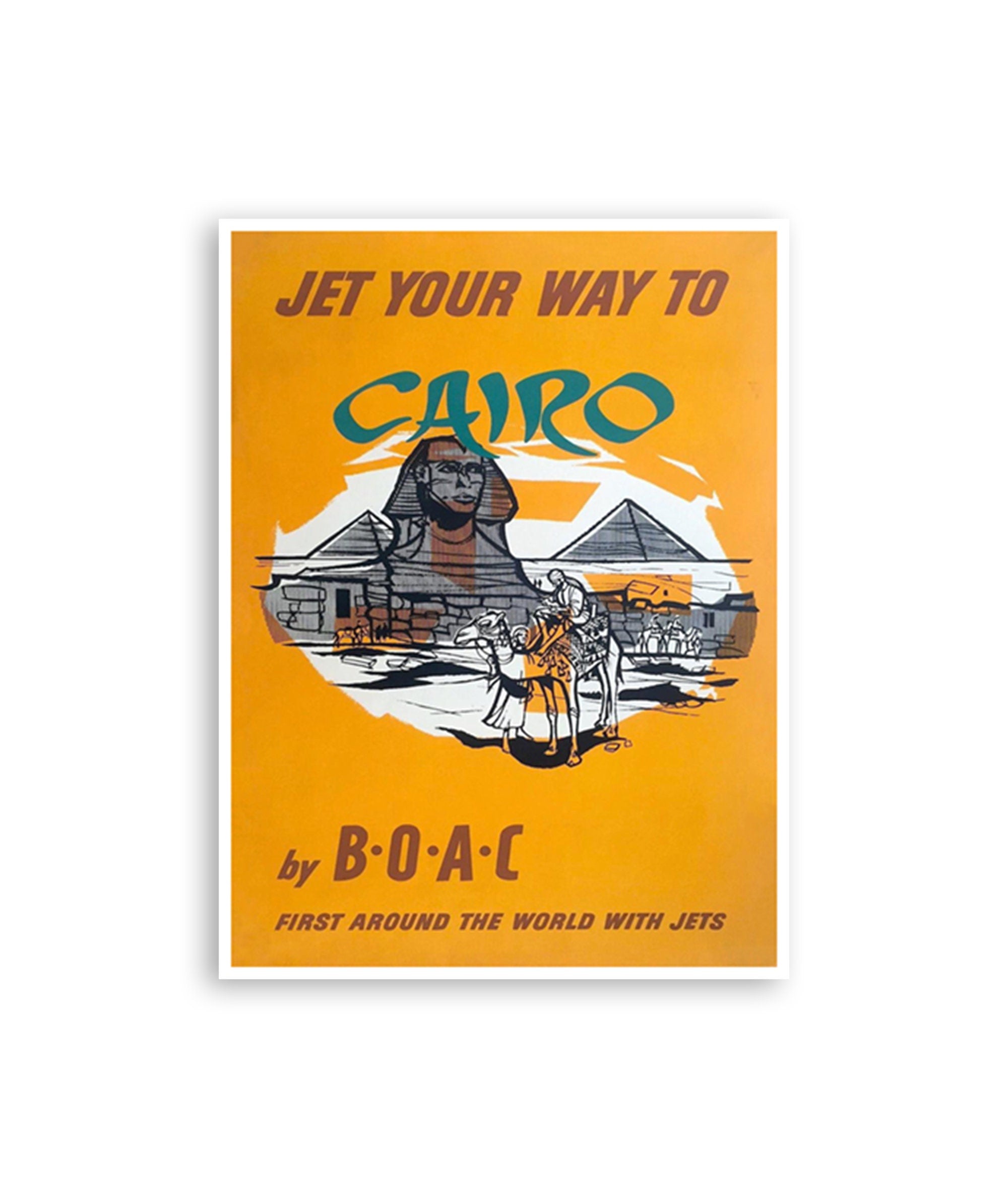 Cairo Wall Art Egypt Travel Poster Print (H1065)