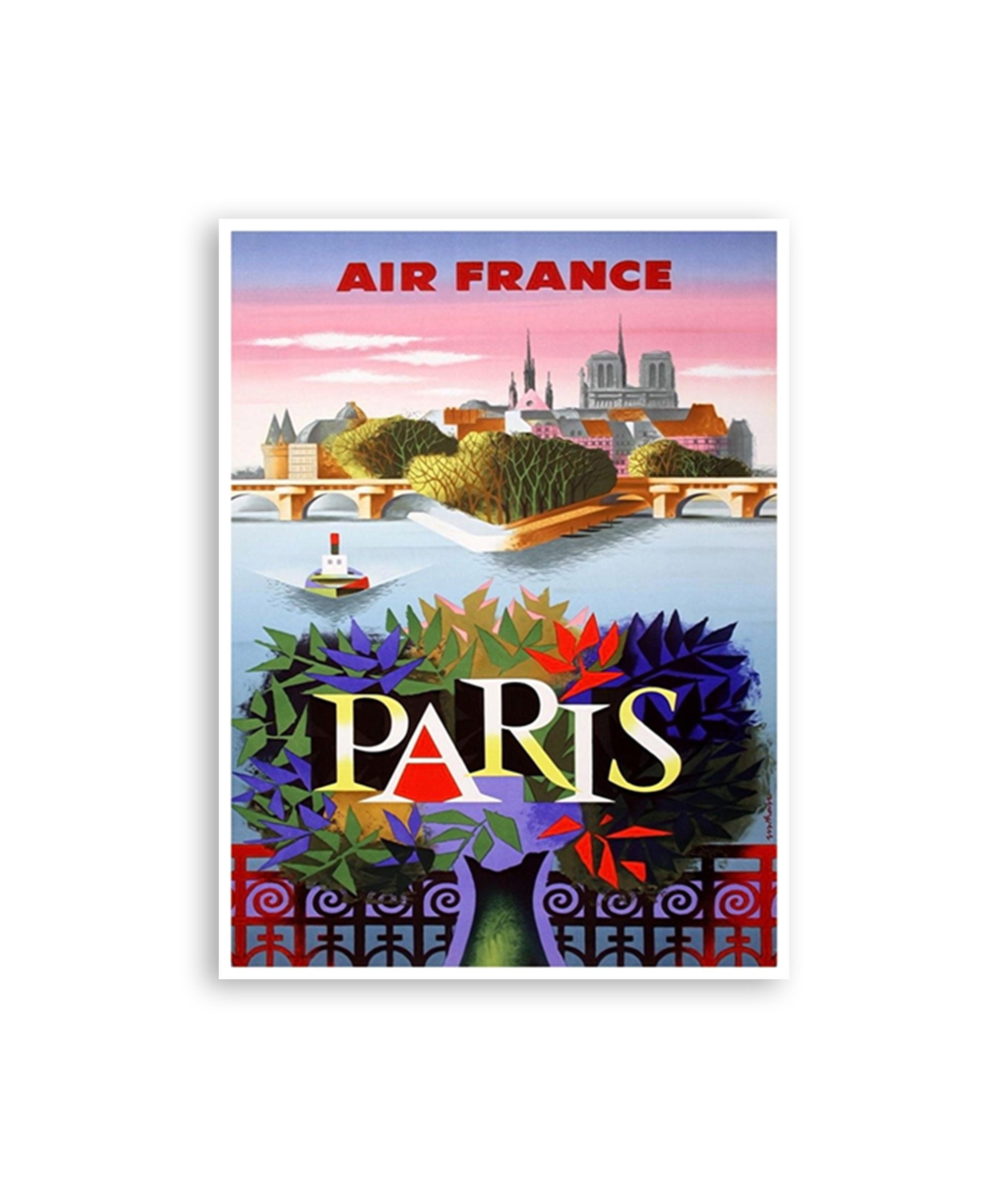Paris Travel Poster France Wall Art Print French Decor (XR2589)