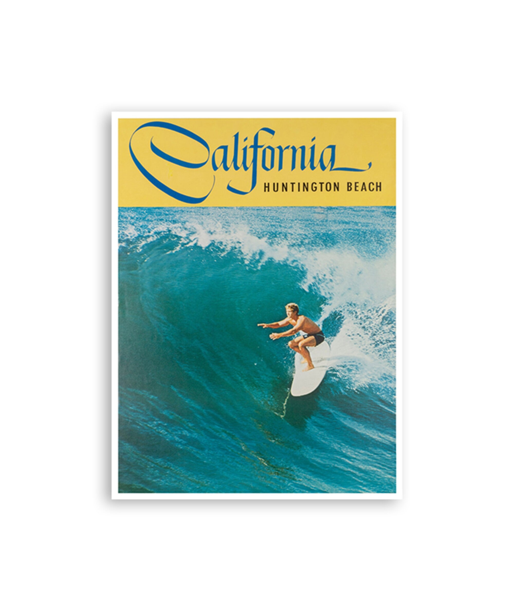 Huntington Beach Art Travel Poster California Retro Print (H1100)