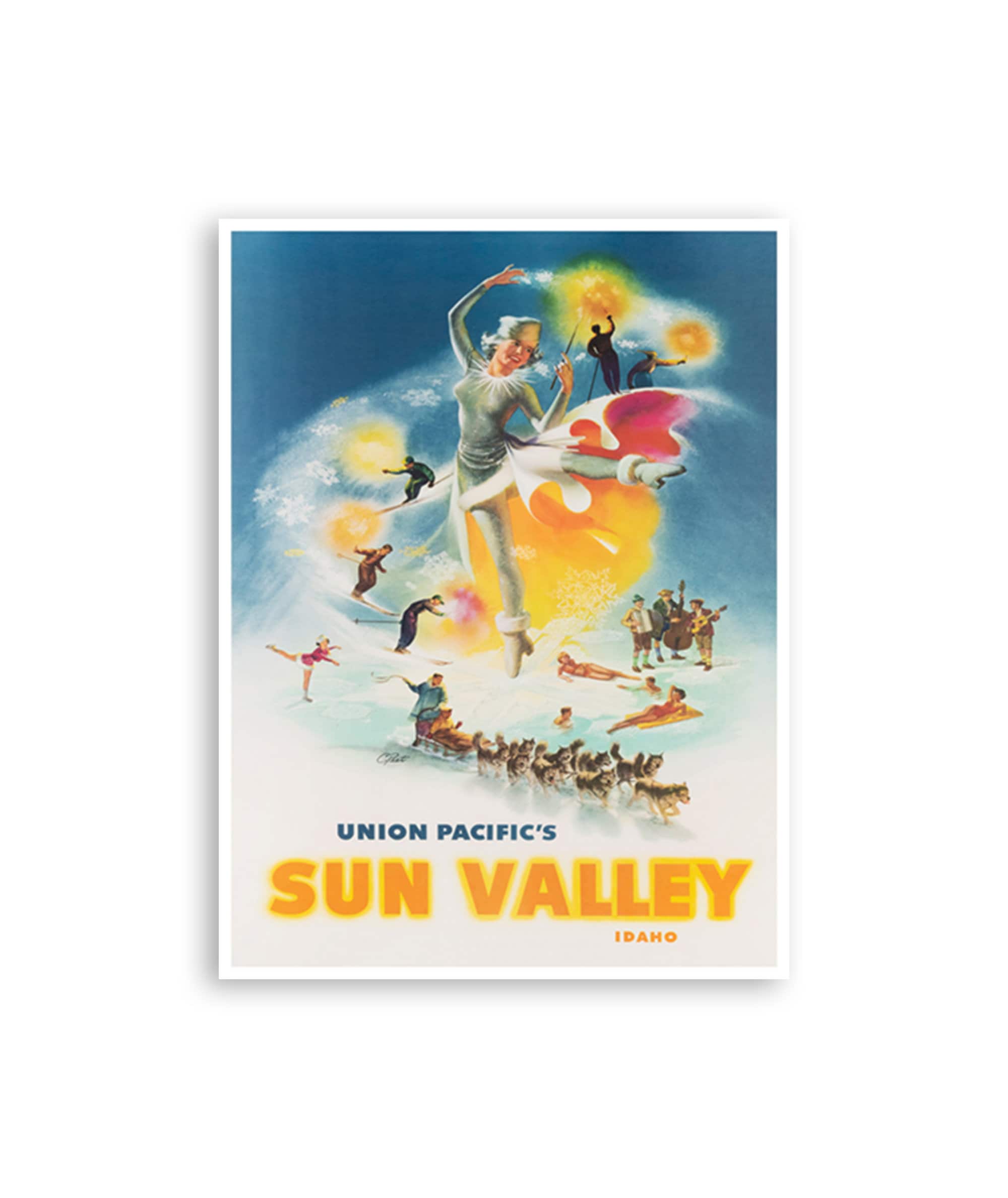 Sun Valley Art Sports Ski Poster Home Decor Vintage Print (H1097)